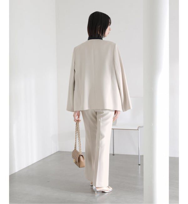  「2WAYスリットジャケット」|ノーカラージャケット|