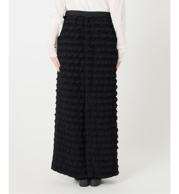  「【洗える】PROVOKE/プロヴォーク フリルマキシスカート」|スカート|