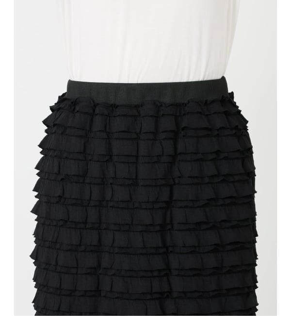  「【洗える】PROVOKE/プロヴォーク フリルマキシスカート」|スカート|