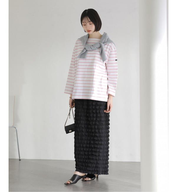  「【洗える】PROVOKE/プロヴォーク フリルマキシスカート」|スカート|