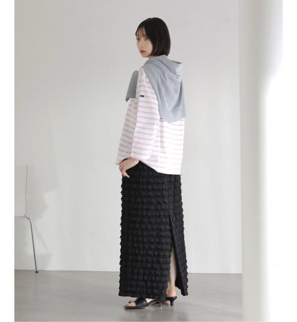  「【洗える】PROVOKE/プロヴォーク フリルマキシスカート」|スカート|