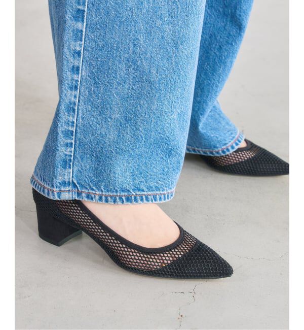  「《追加》4.5cmポインテッドネットパンプス」|パンプス|