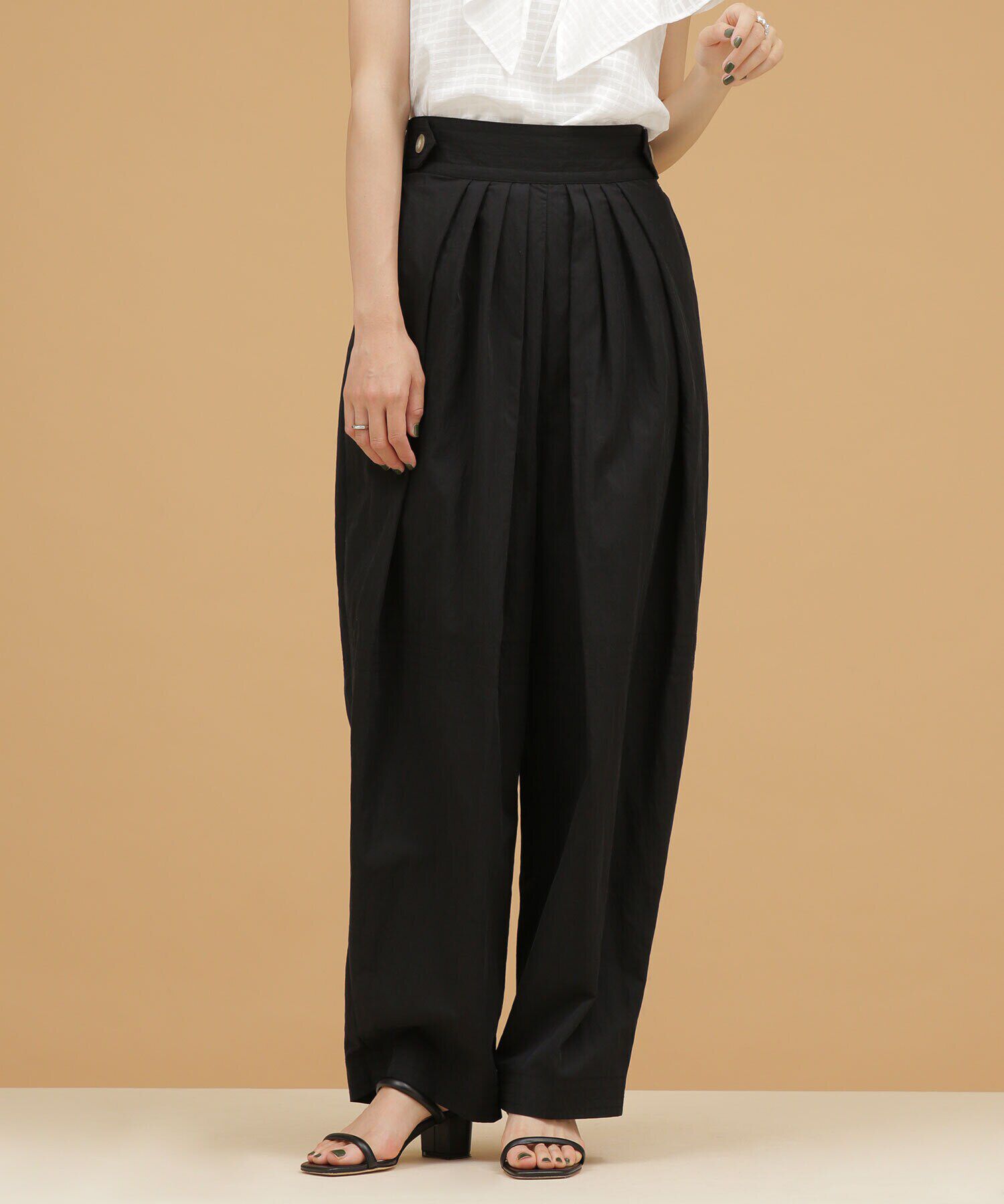 nano･universe「LB.03/マルチタックバレルパンツ」|その他|ブラック