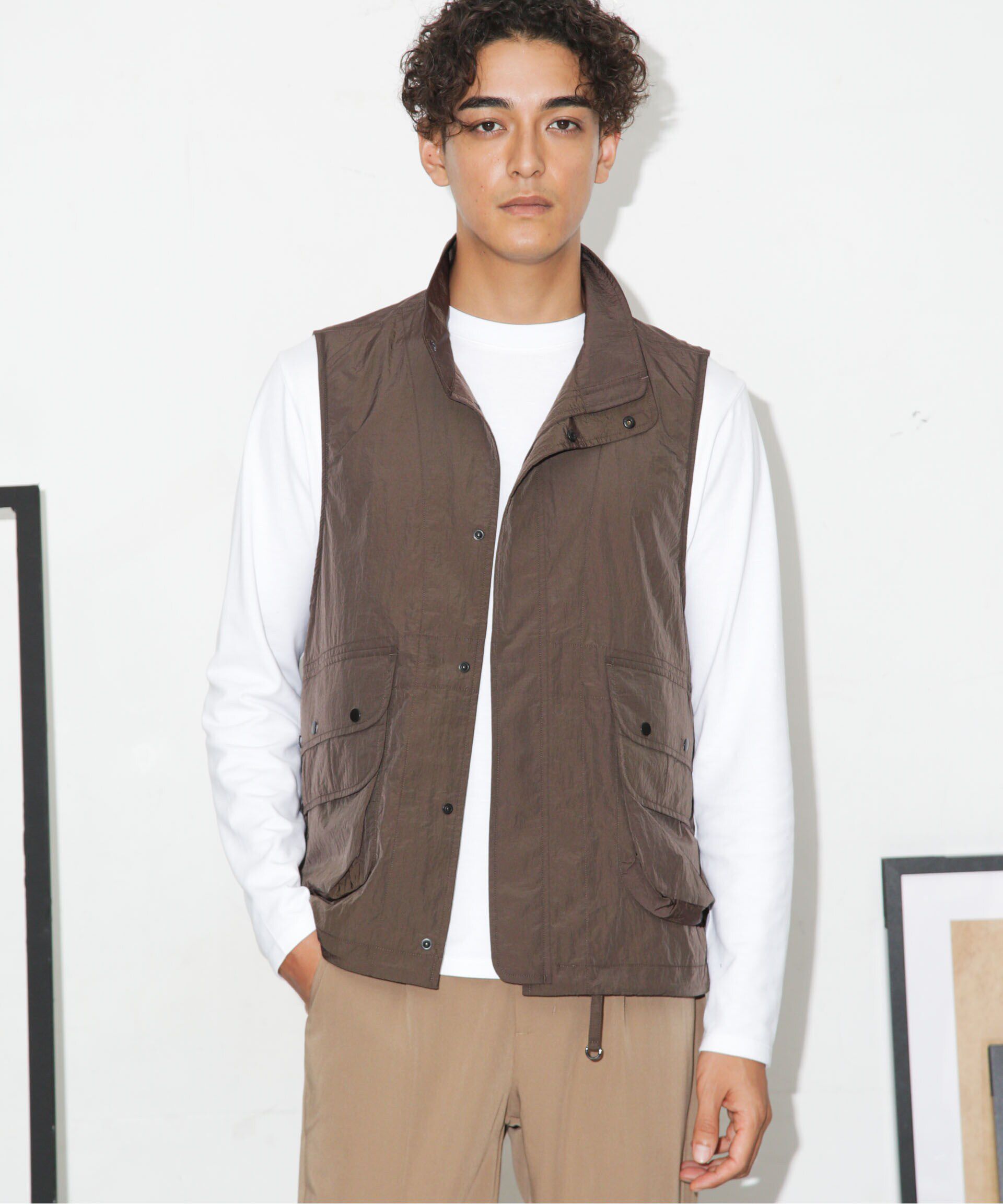 nano･universe「ナイロンストリームベスト」|ダウンベスト・ベスト|