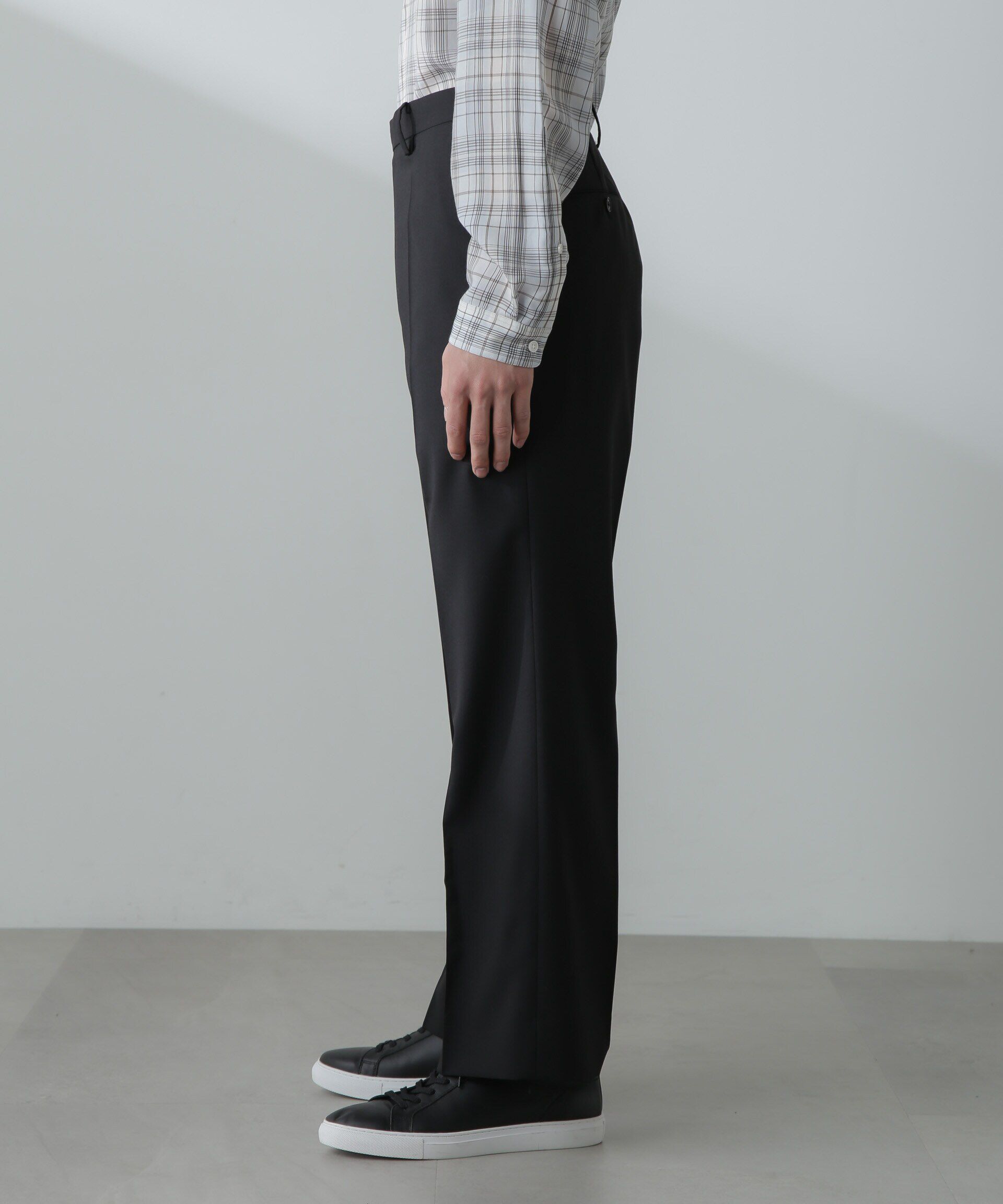 nano･universe「COOLMAX T/Wストレッチブートレッグパンツ」|チノ|