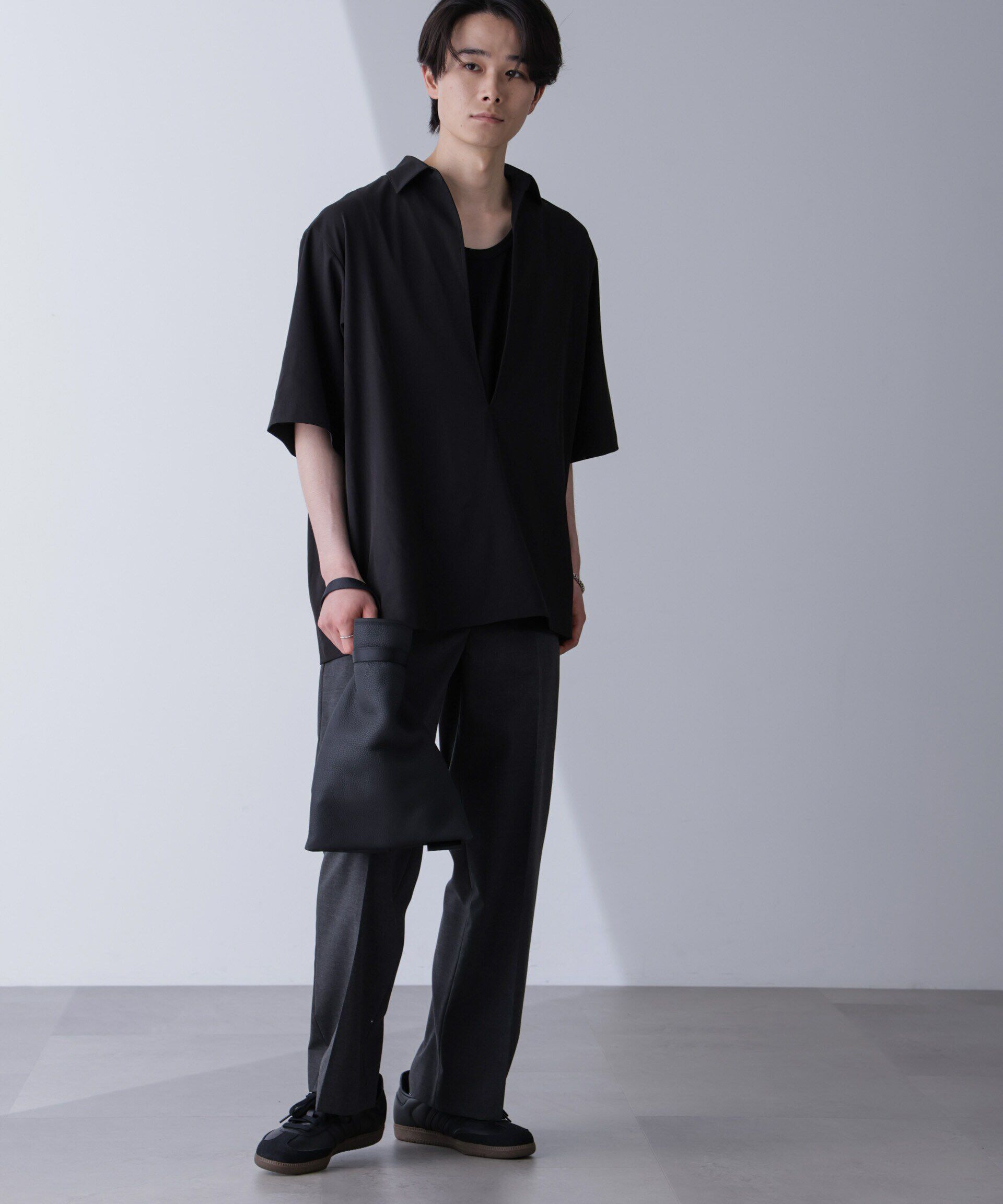 nano･universe「スキッパーPOシャツ 半袖」|シャツ・ブラウス|