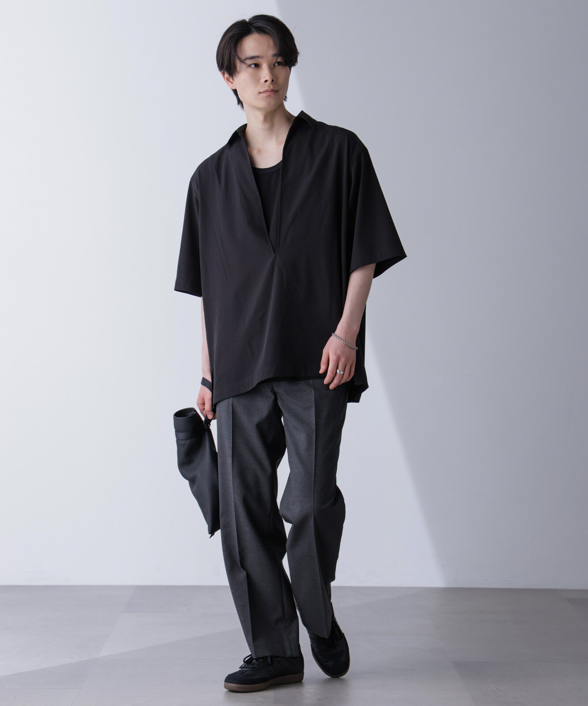 nano･universe「スキッパーPOシャツ 半袖」|シャツ・ブラウス|