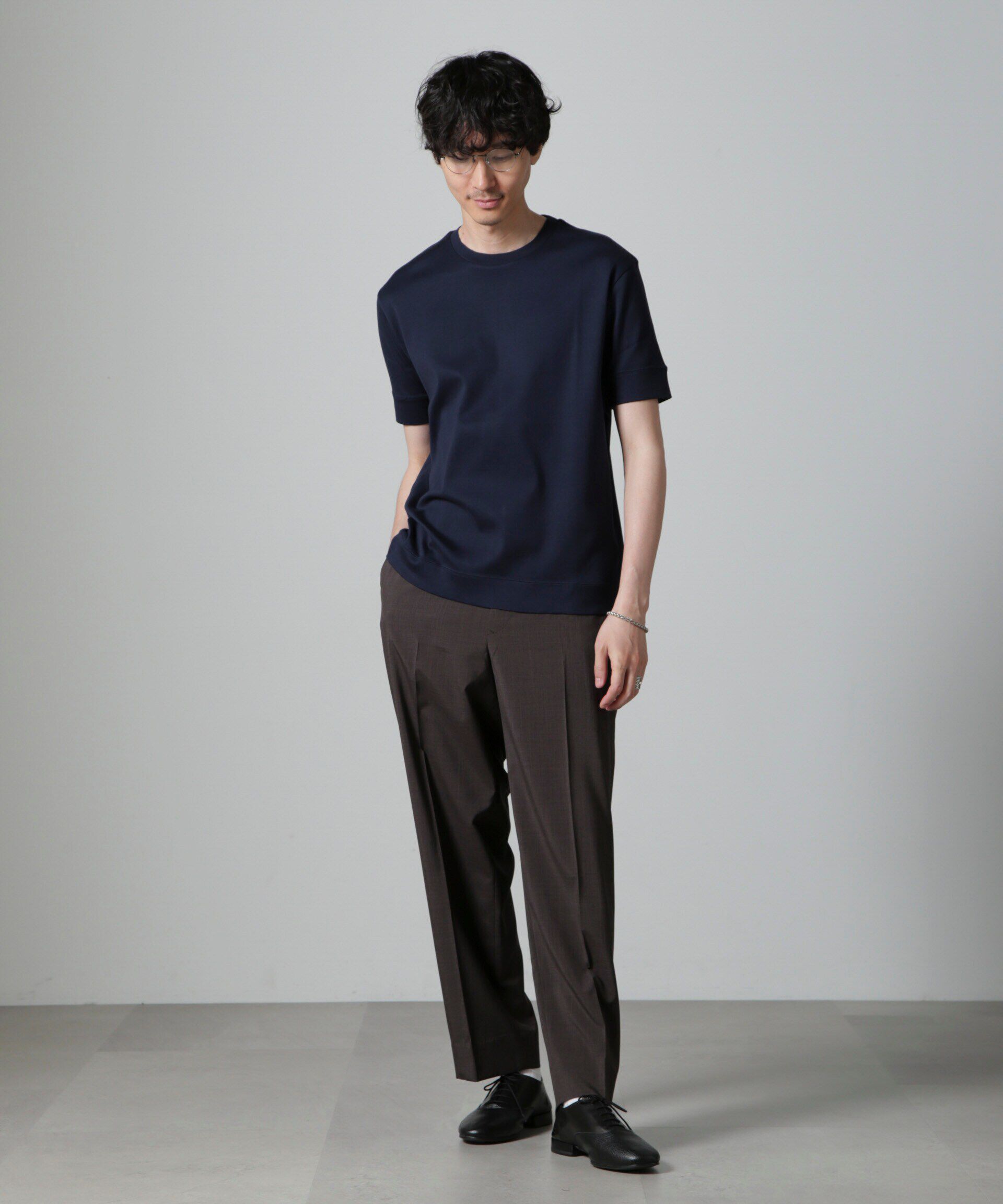 nano･universe「｢FORMAL JERSEY｣クルーネックカットソー半袖」|Tシャツ・カットソー|