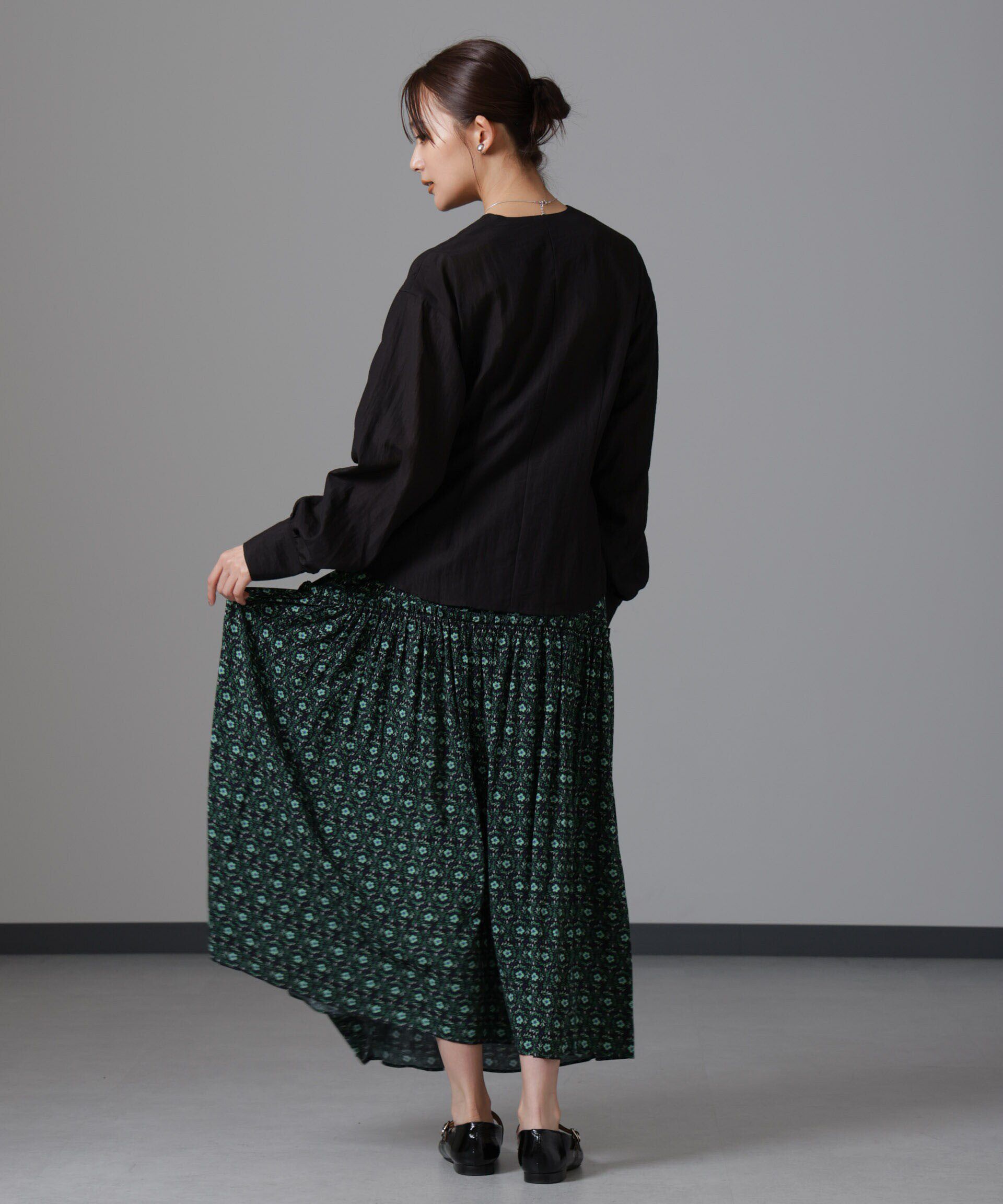 nano･universe「サークルフワラープリントスカート」|スカート|