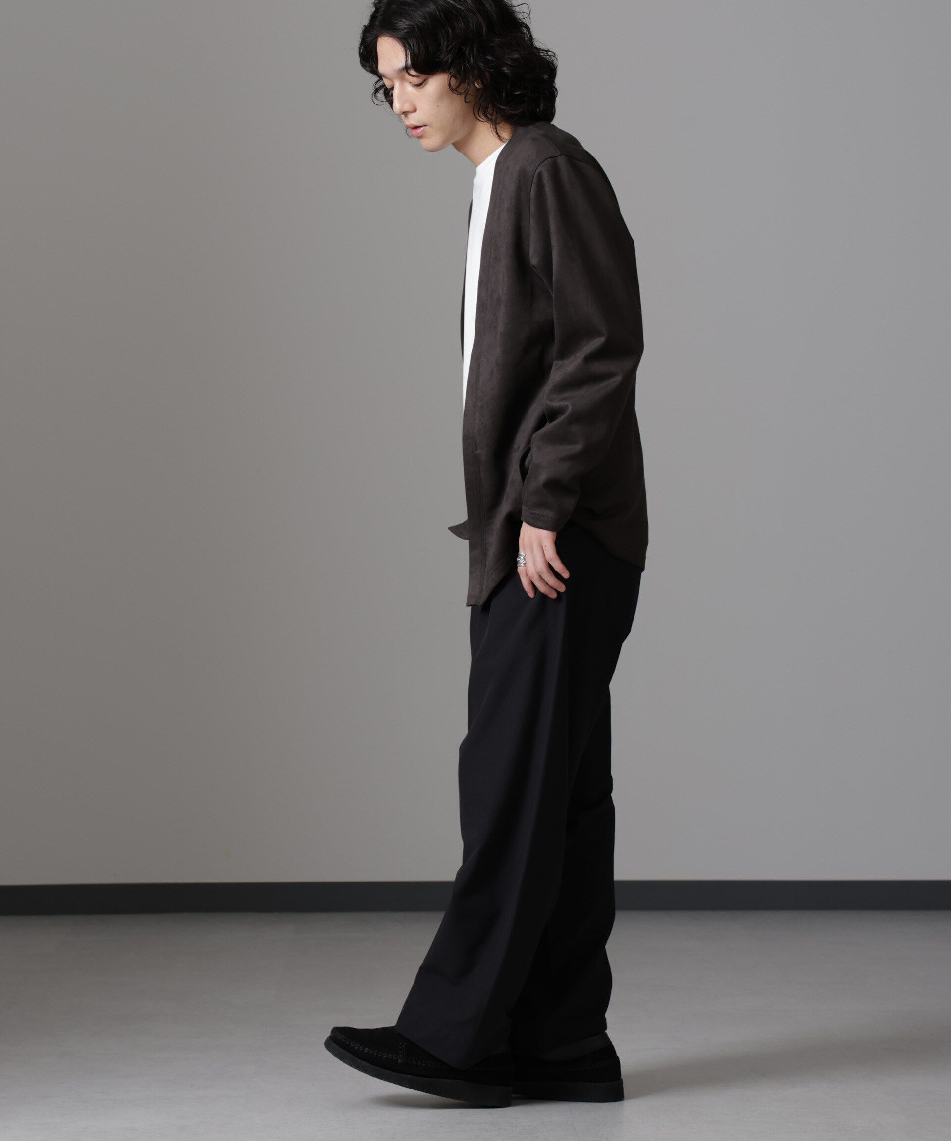 nano･universe「ストレッチワイドイージーパンツ(セットアップ可)」|チノ|