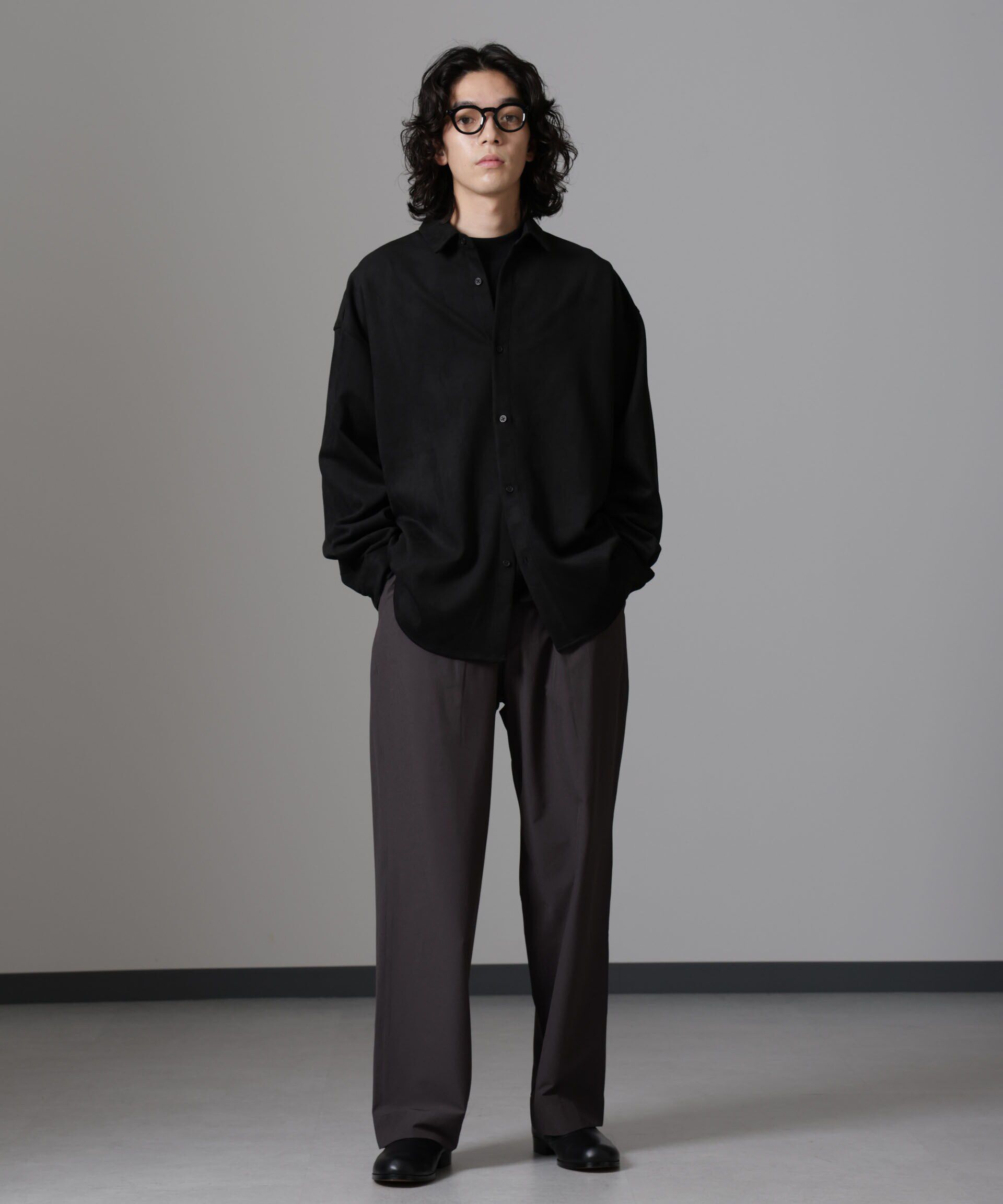 nano･universe「ストレッチワイドイージーパンツ(セットアップ可)」|チノ|