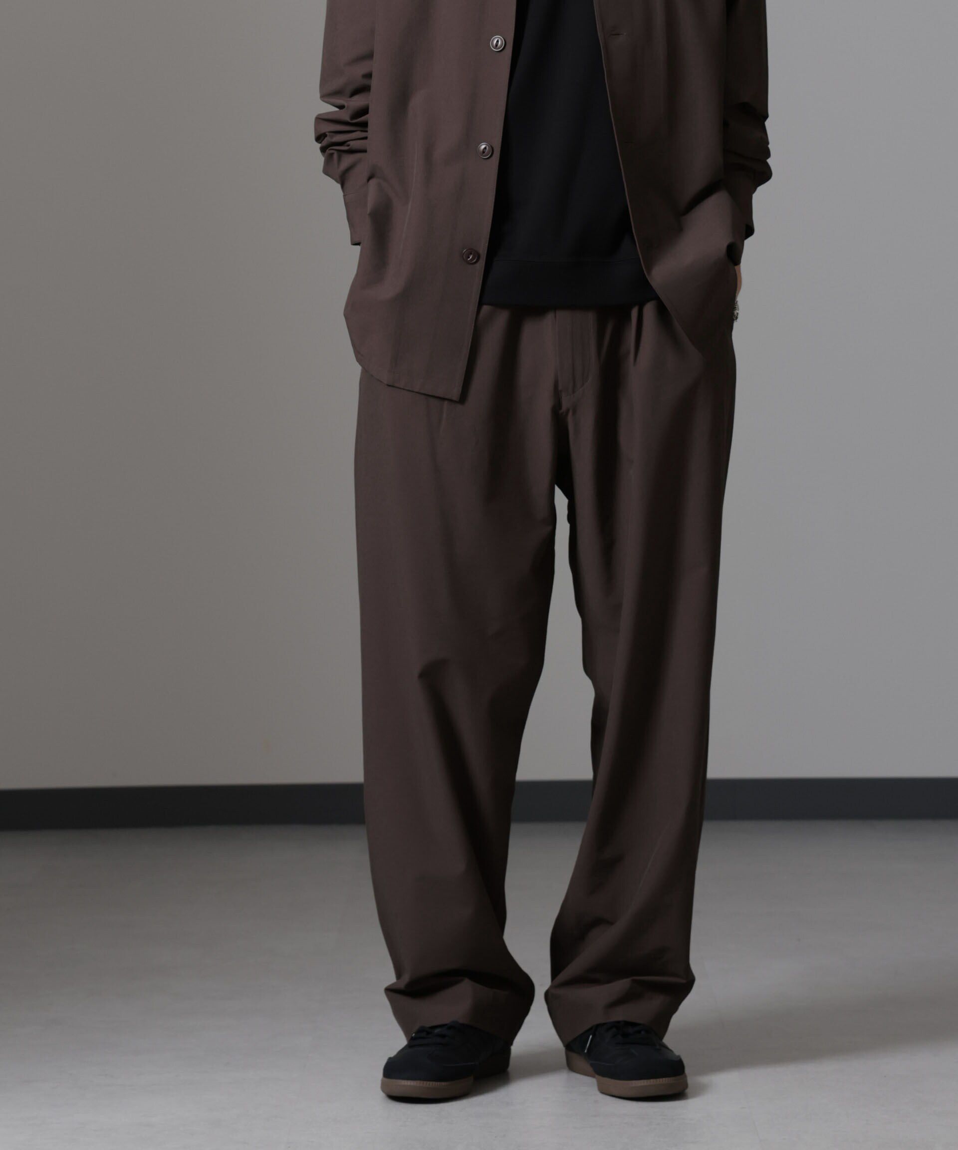 nano･universe「ストレッチワイドイージーパンツ(セットアップ可)」|チノ|