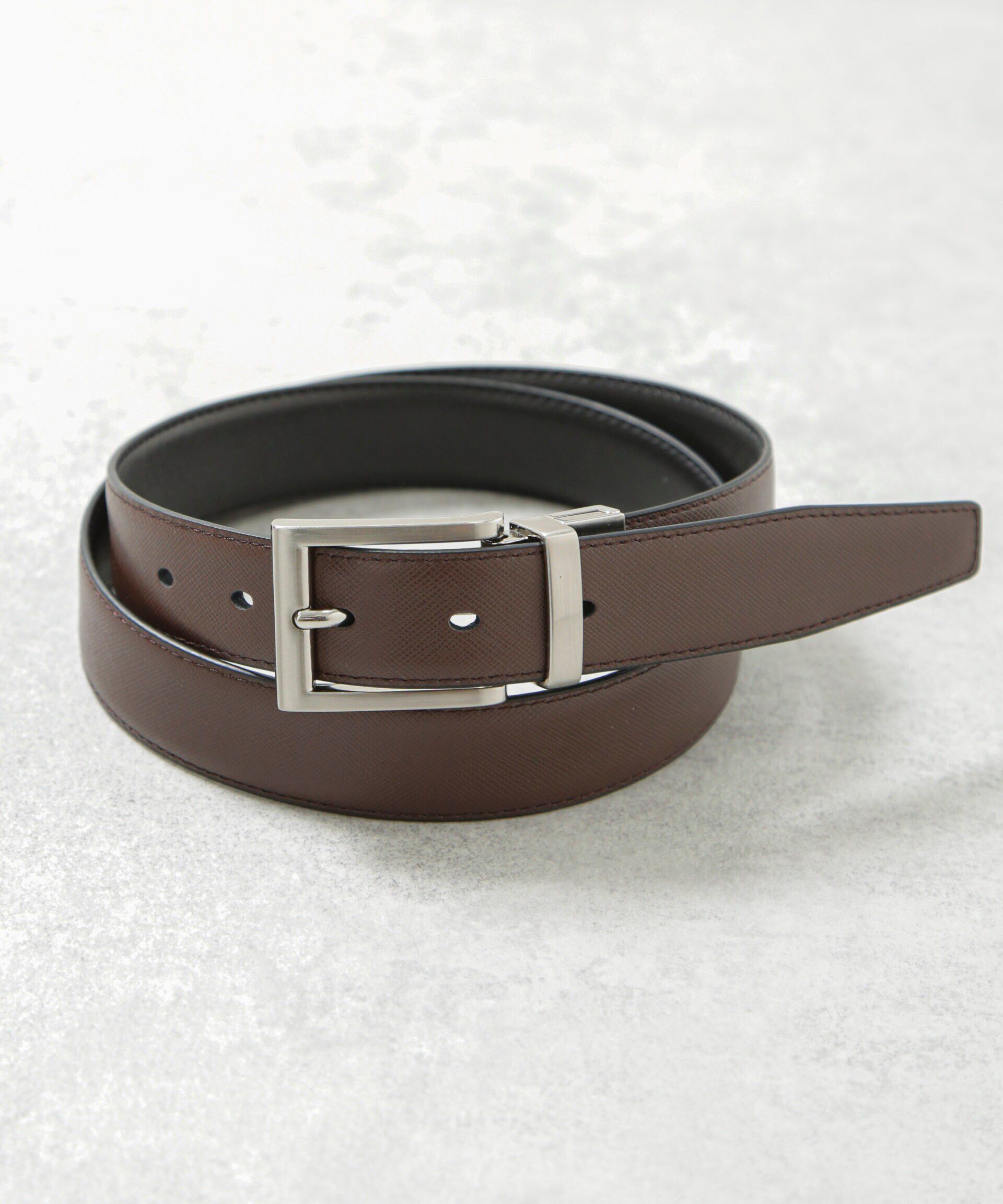 nano･universe「スプリットレザーリバーシブルベルト」|ベルト|