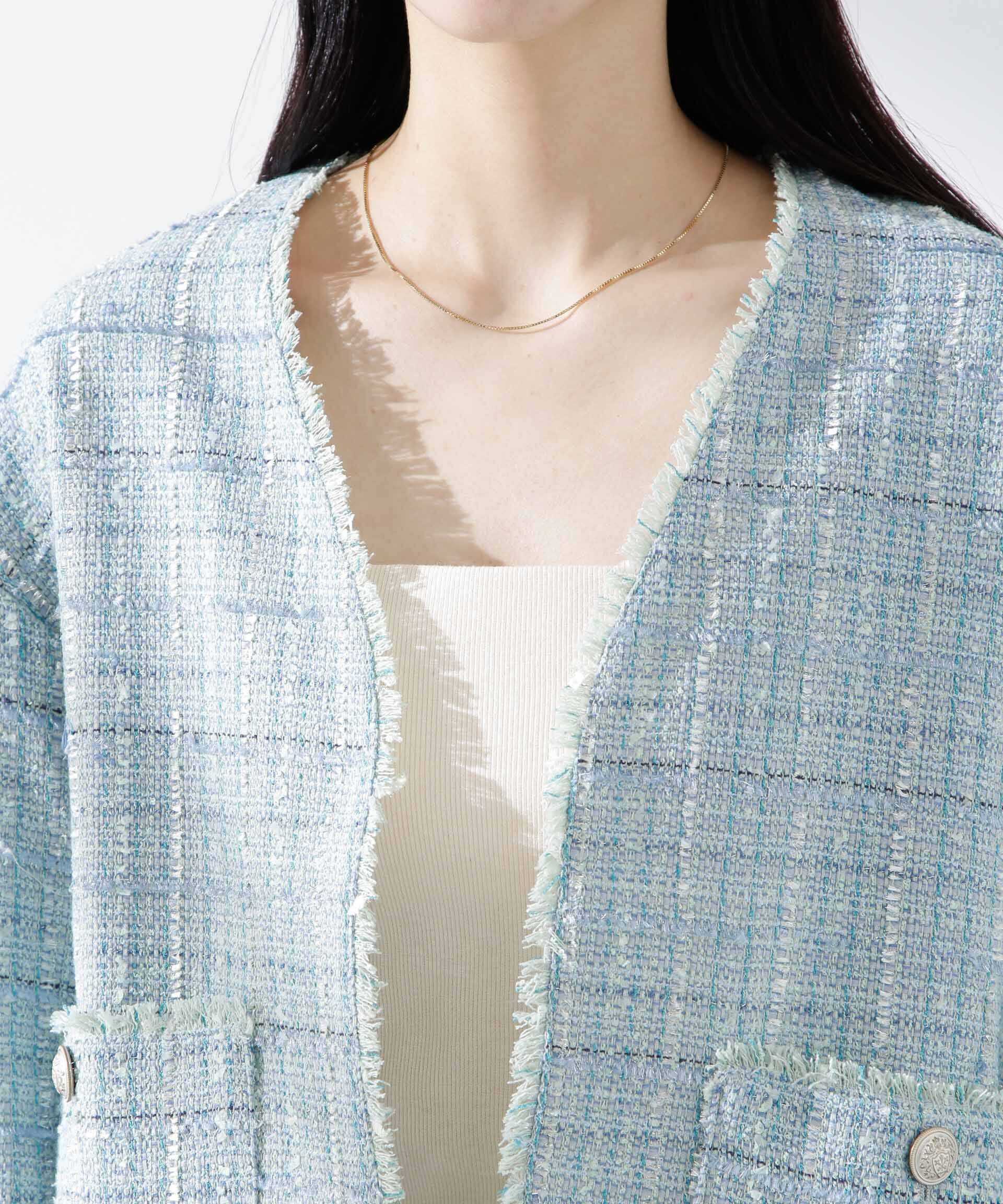 nano･universe「ツィードポケットショートジャケット」|テーラードジャケット|