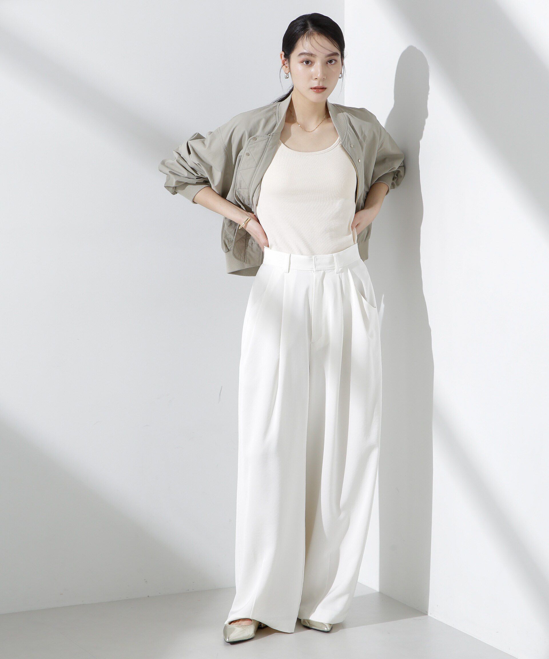 nano･universe「カップ付きバッククロスキャミソール」|Tシャツ・カットソー|