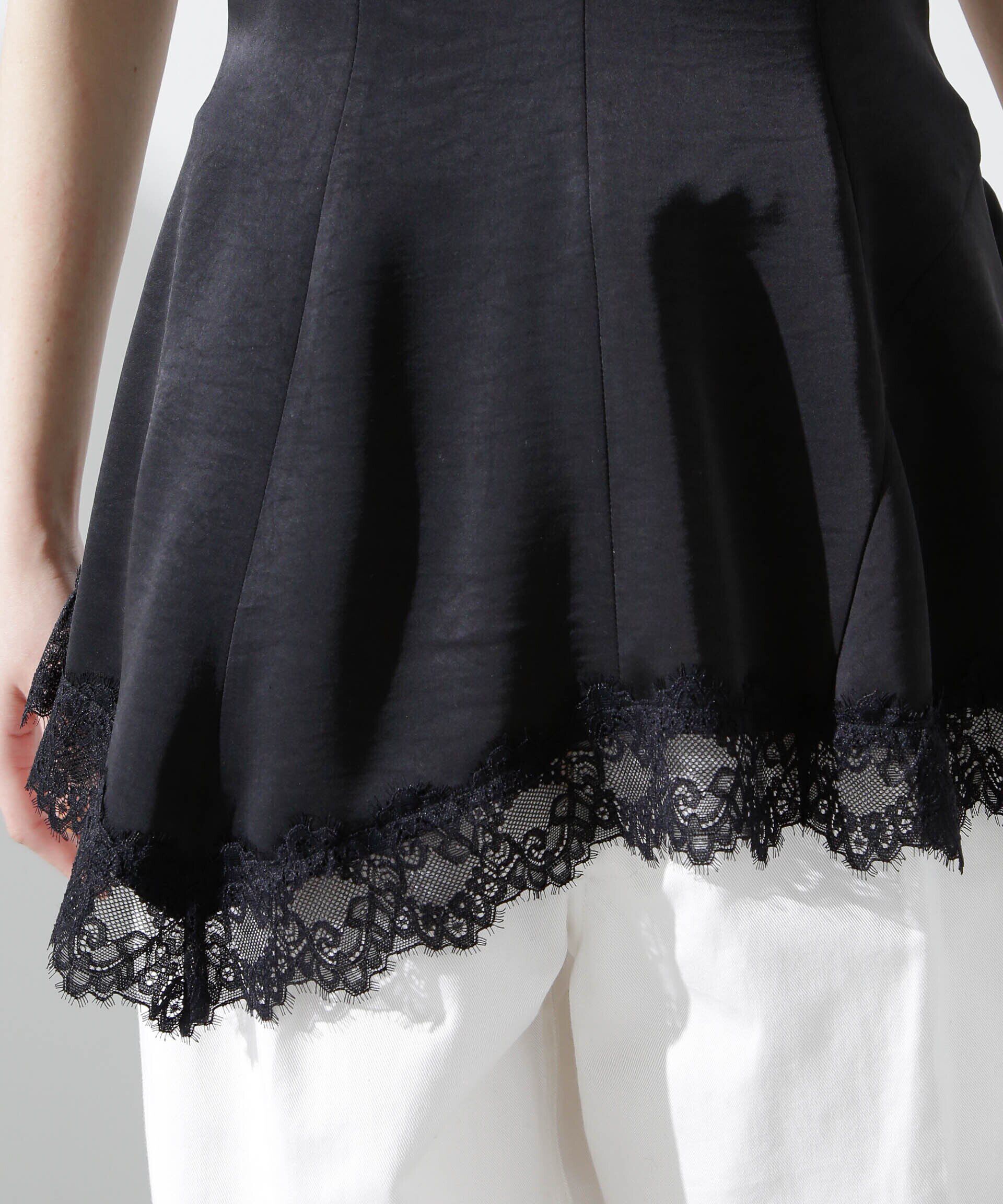 nano･universe「アシンメトリーレースミニワンピース」|Tシャツ・カットソー|