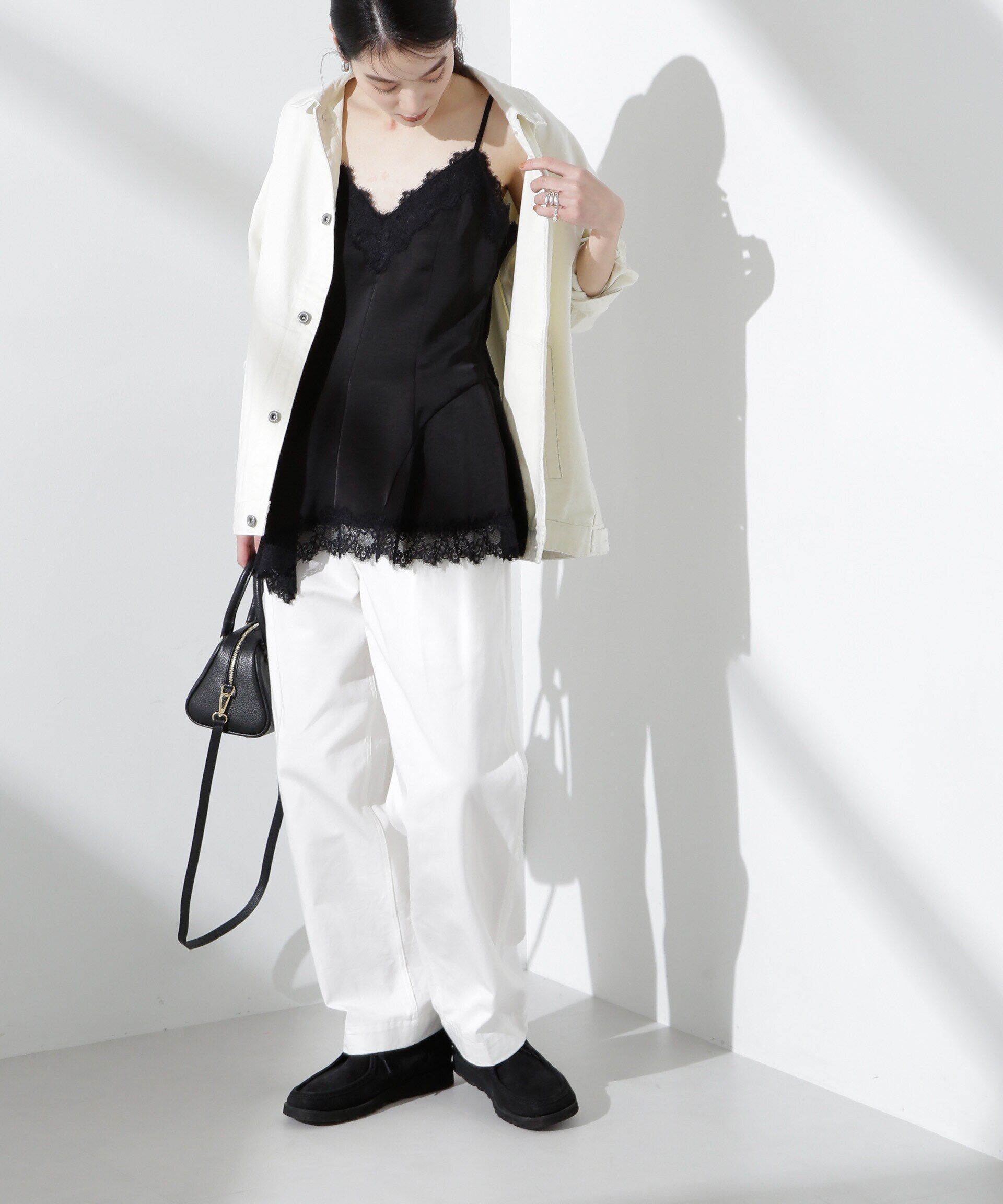 nano･universe「アシンメトリーレースミニワンピース」|Tシャツ・カットソー|