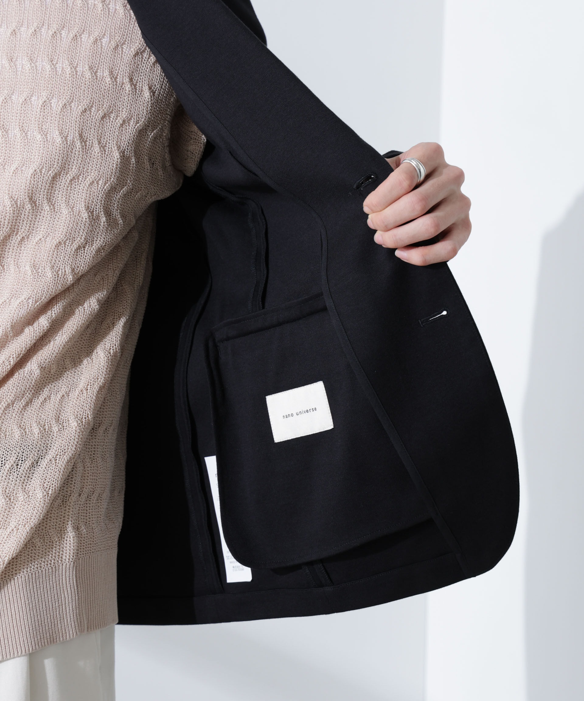 nano･universe「ストレッチカノコジャケット(セットアップ可)」|テーラードジャケット|