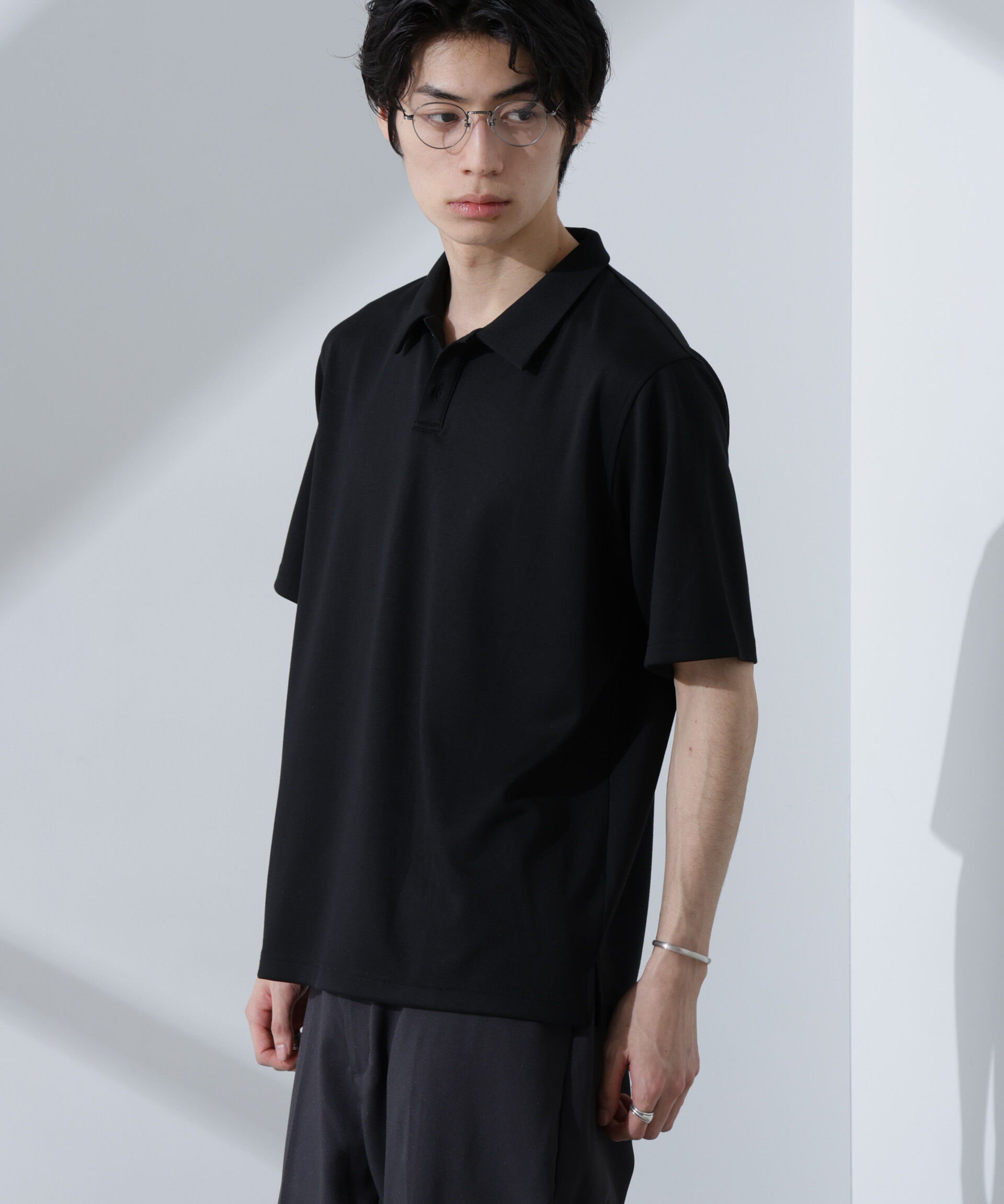 nano･universe「Pe/Ry鹿の子ポロシャツ 半袖」|Tシャツ・カットソー|