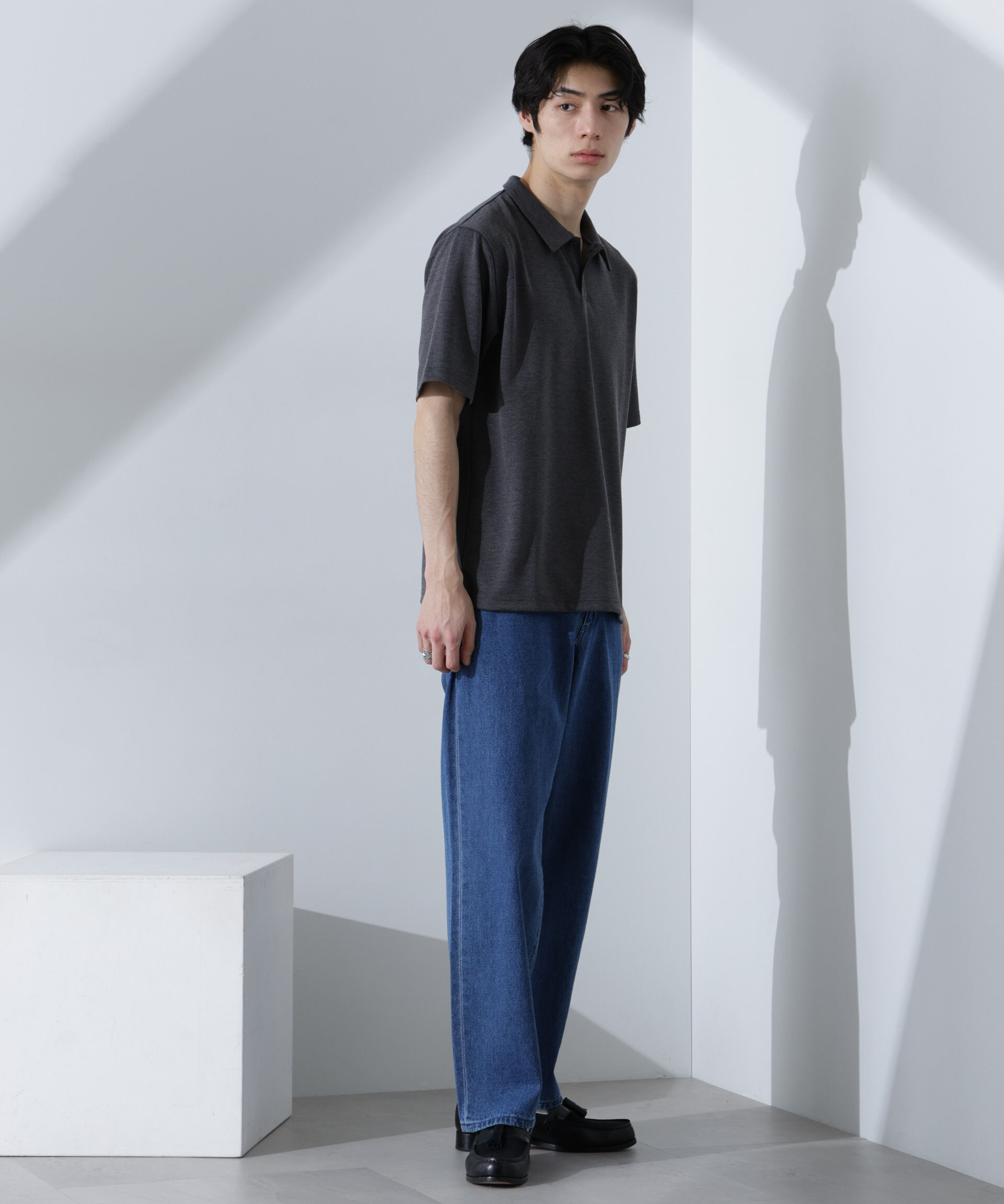 nano･universe「Pe/Ry鹿の子ポロシャツ 半袖」|Tシャツ・カットソー|