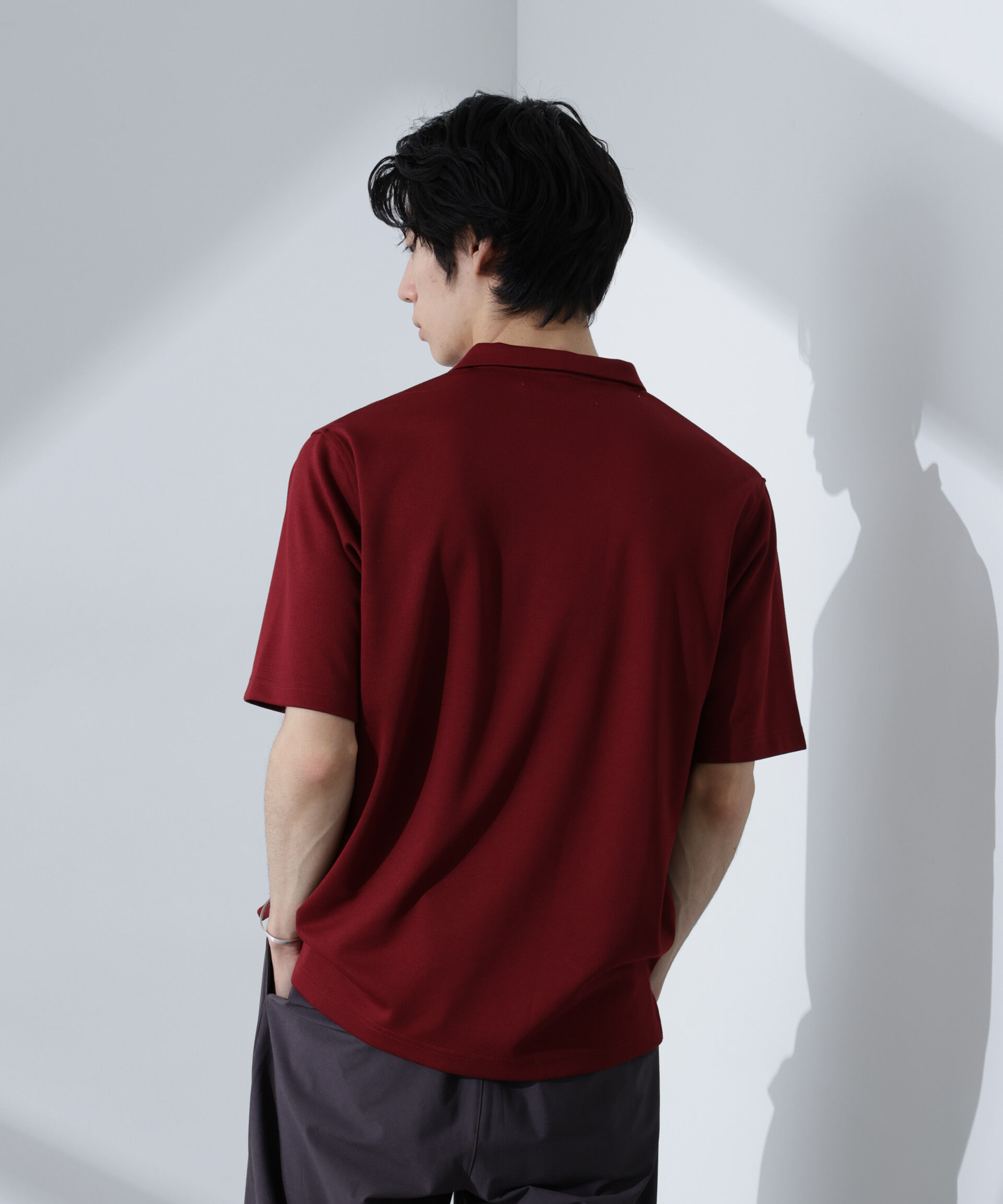 nano･universe「Pe/Ry鹿の子ポロシャツ 半袖」|Tシャツ・カットソー|