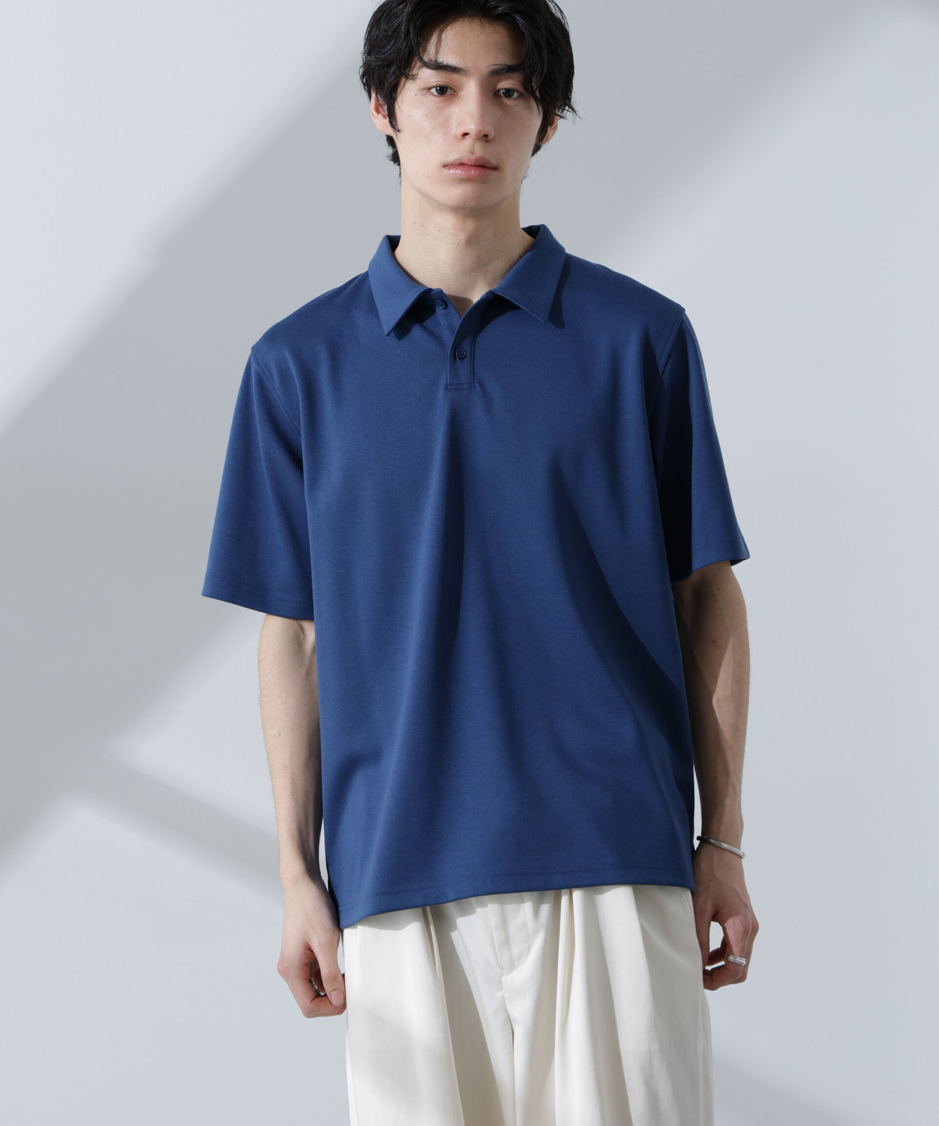 nano･universe「Pe/Ry鹿の子ポロシャツ 半袖」|Tシャツ・カットソー|