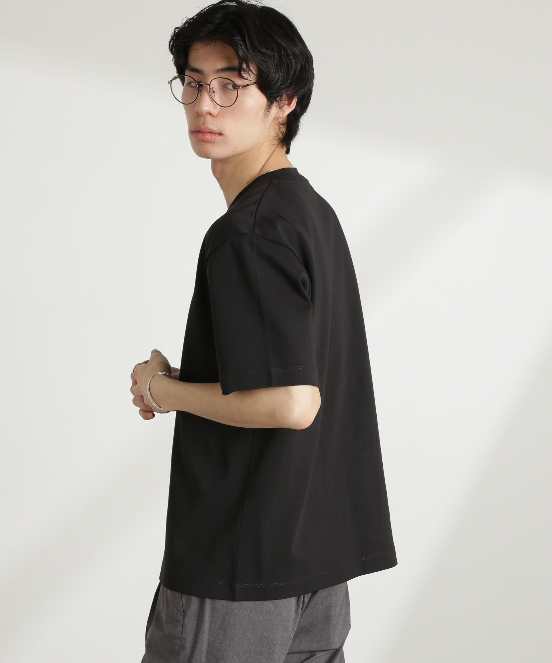 nano･universe「ダブルスムースクルーネックBIGTシャツ 半袖」|Tシャツ・カットソー|