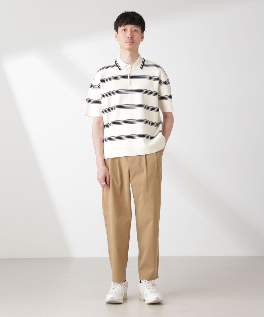 nano･universe「ミラノリブボーダーニットポロ」|ニット・セーター|