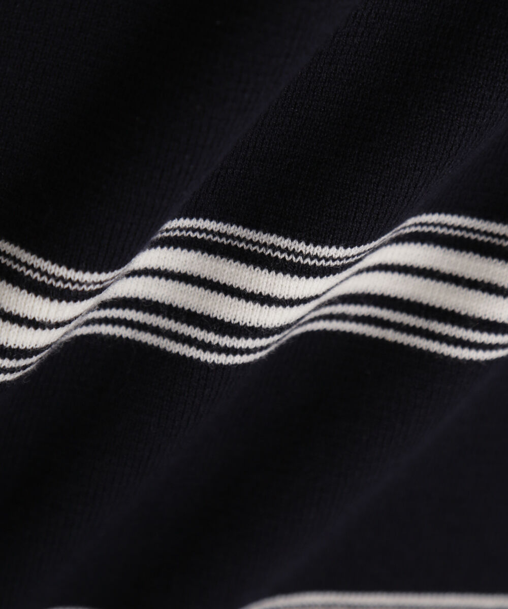 nano･universe「ミラノリブボーダーニットポロ」|ニット・セーター|