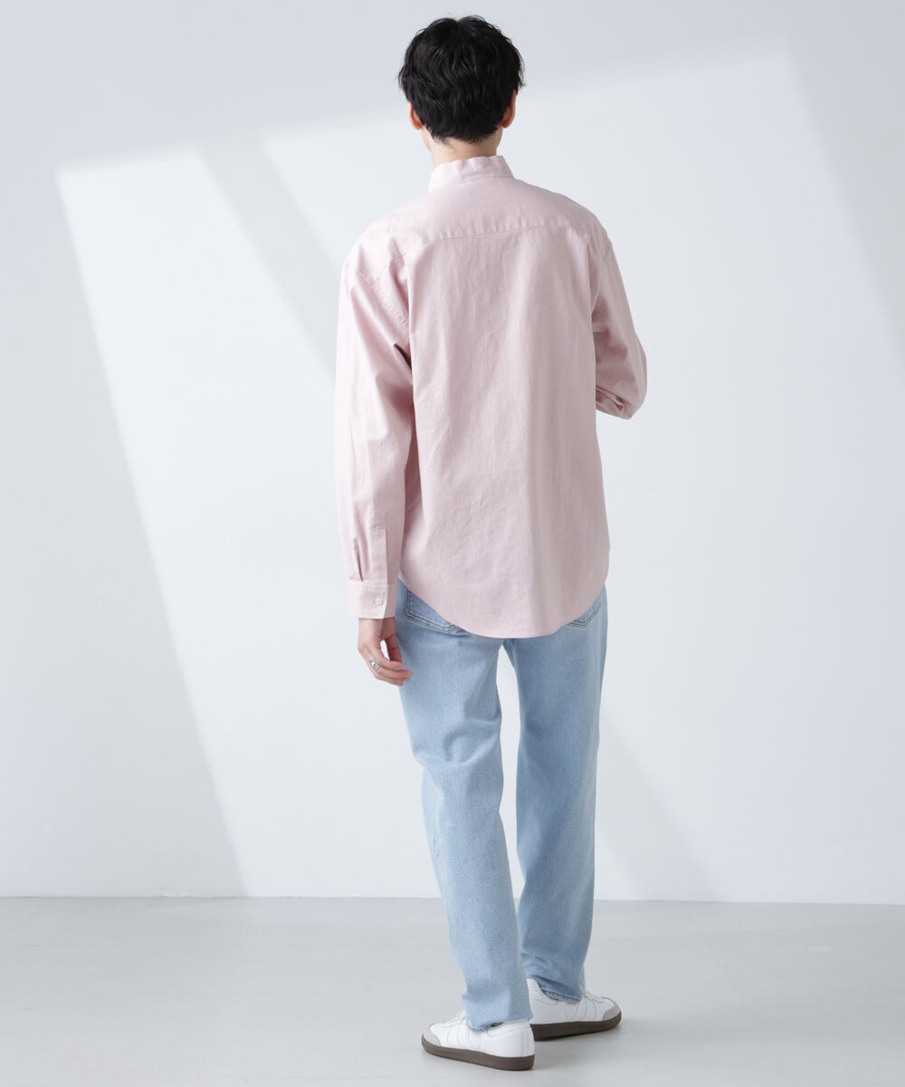 nano･universe「「BELGIUM LINEN FABRICS」リネンコットンスタンドカラーシャツ」|シャツ・ブラウス|