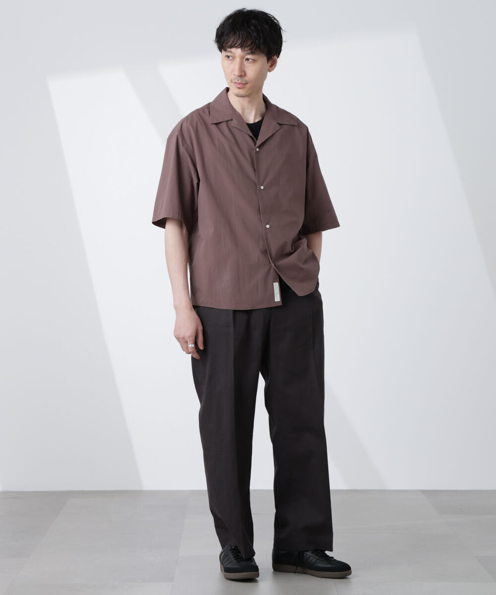 nano･universe「「大人のワイドシャツ」オープンカラー 半袖」|シャツ・ブラウス|