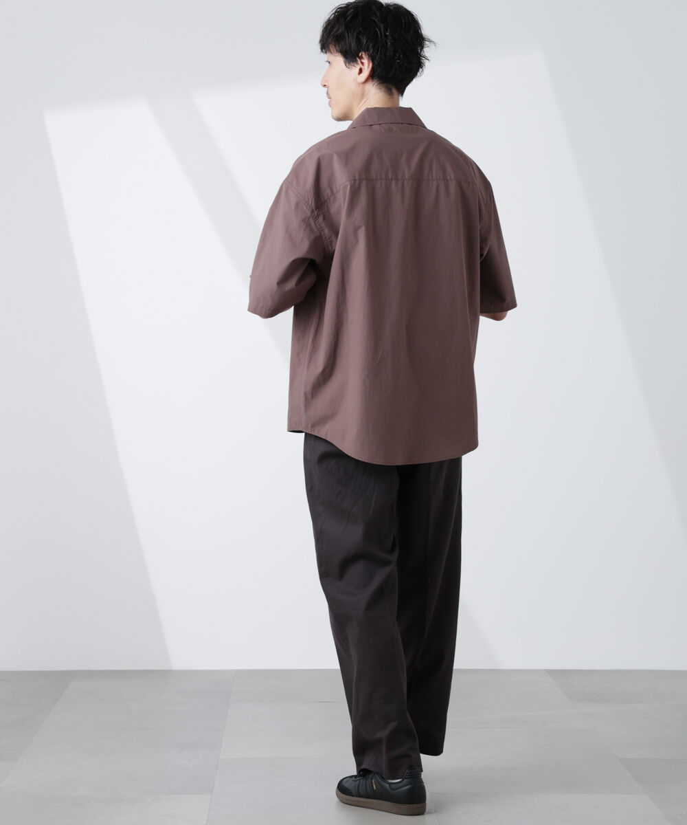 nano･universe「「大人のワイドシャツ」オープンカラー 半袖」|シャツ・ブラウス|