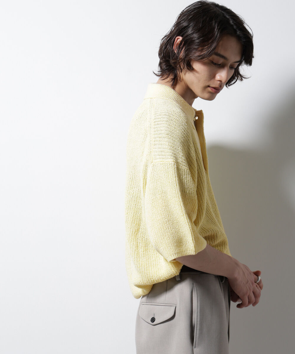 nano･universe「ミックスメランジニットポロ」|ニット・セーター|