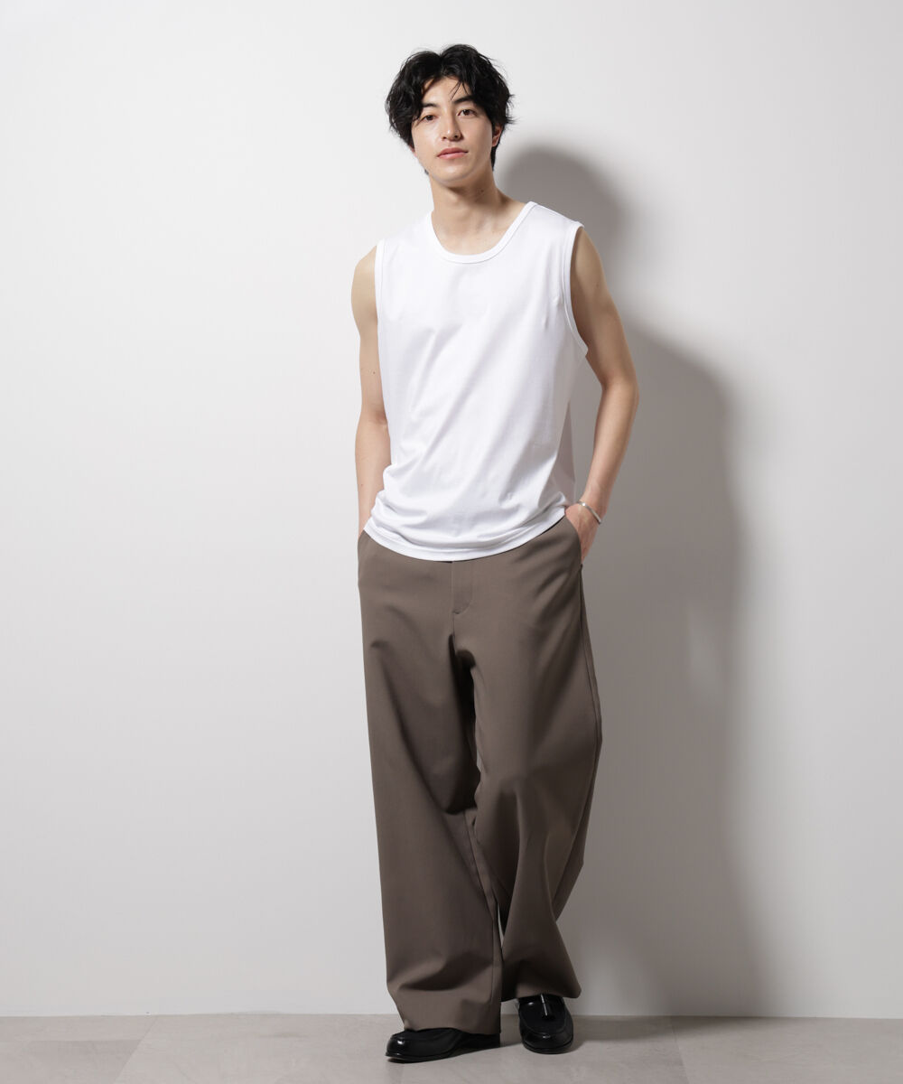 nano･universe「シルケットスムースノースリブプルオーバー」|Tシャツ・カットソー|