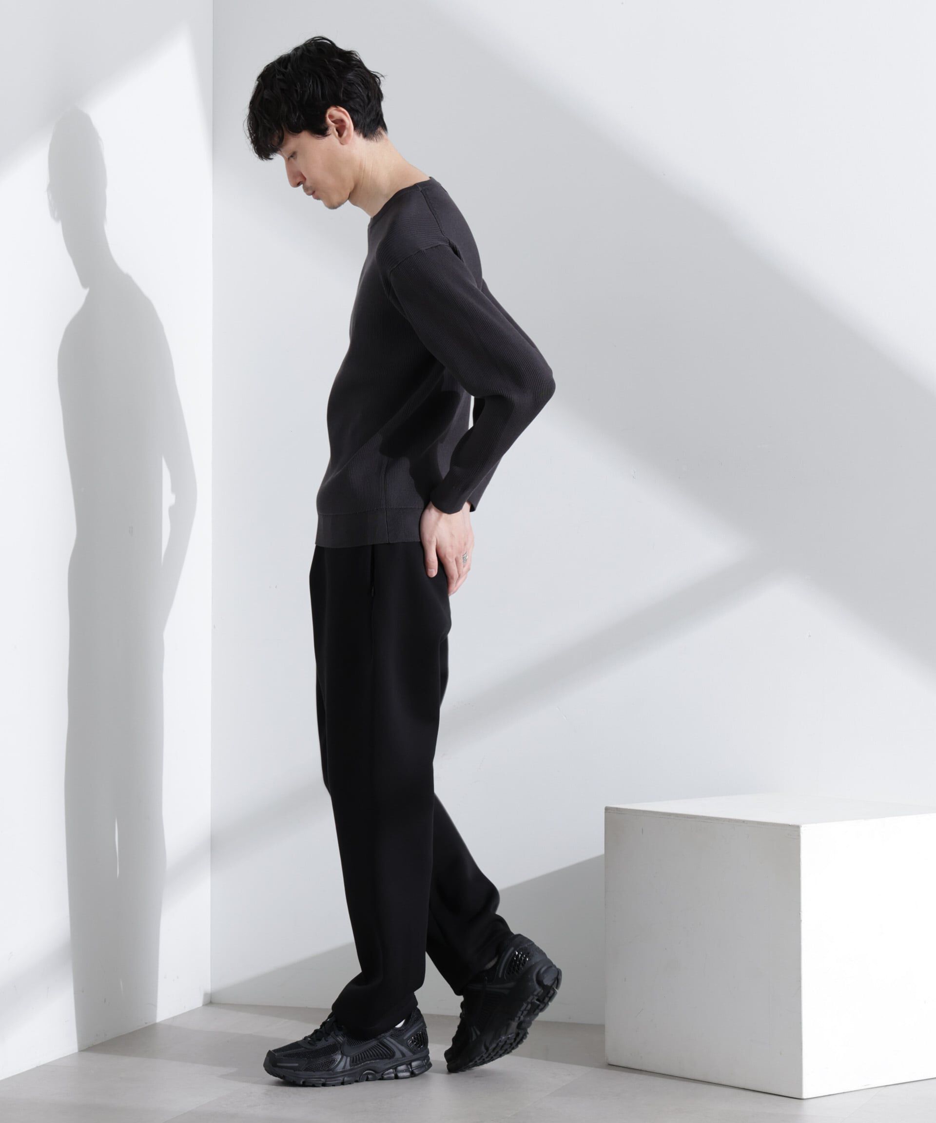  「CICAドライタッチ リブクルーネックニット」|ニット・セーター|