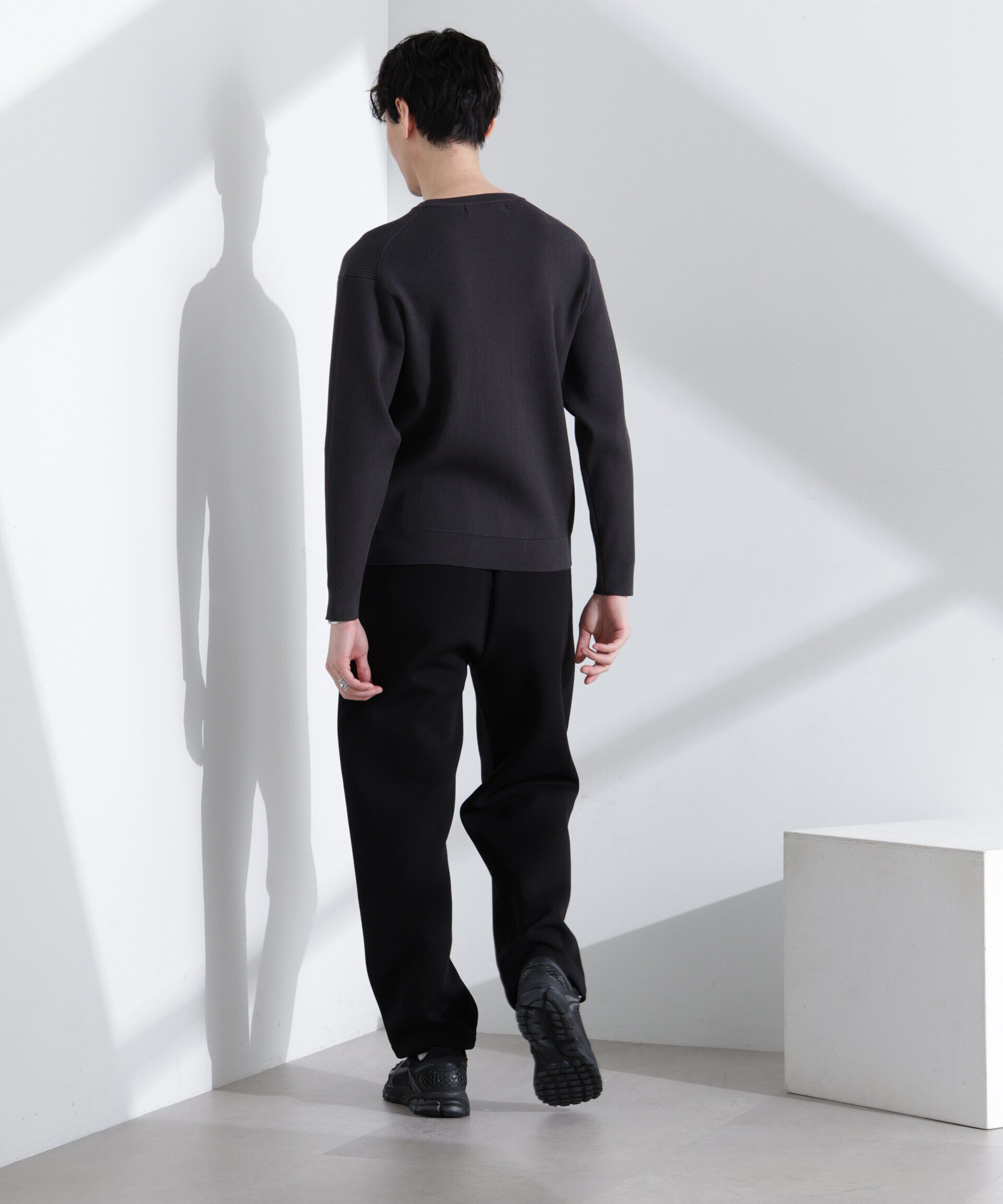  「CICAドライタッチ リブクルーネックニット」|ニット・セーター|