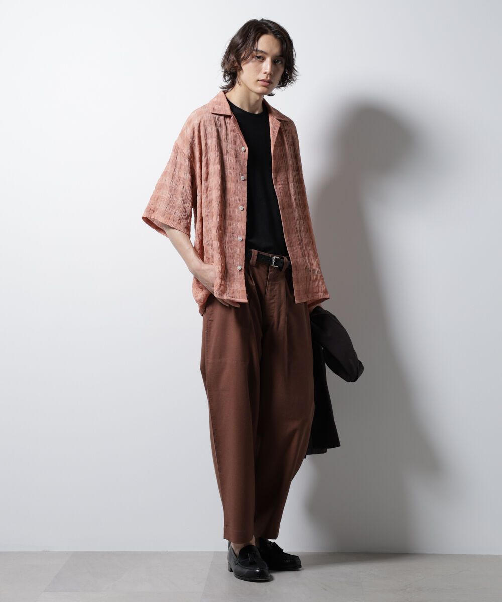 nano･universe「リネンミックスリラックスイージーパンツ」|チノ|