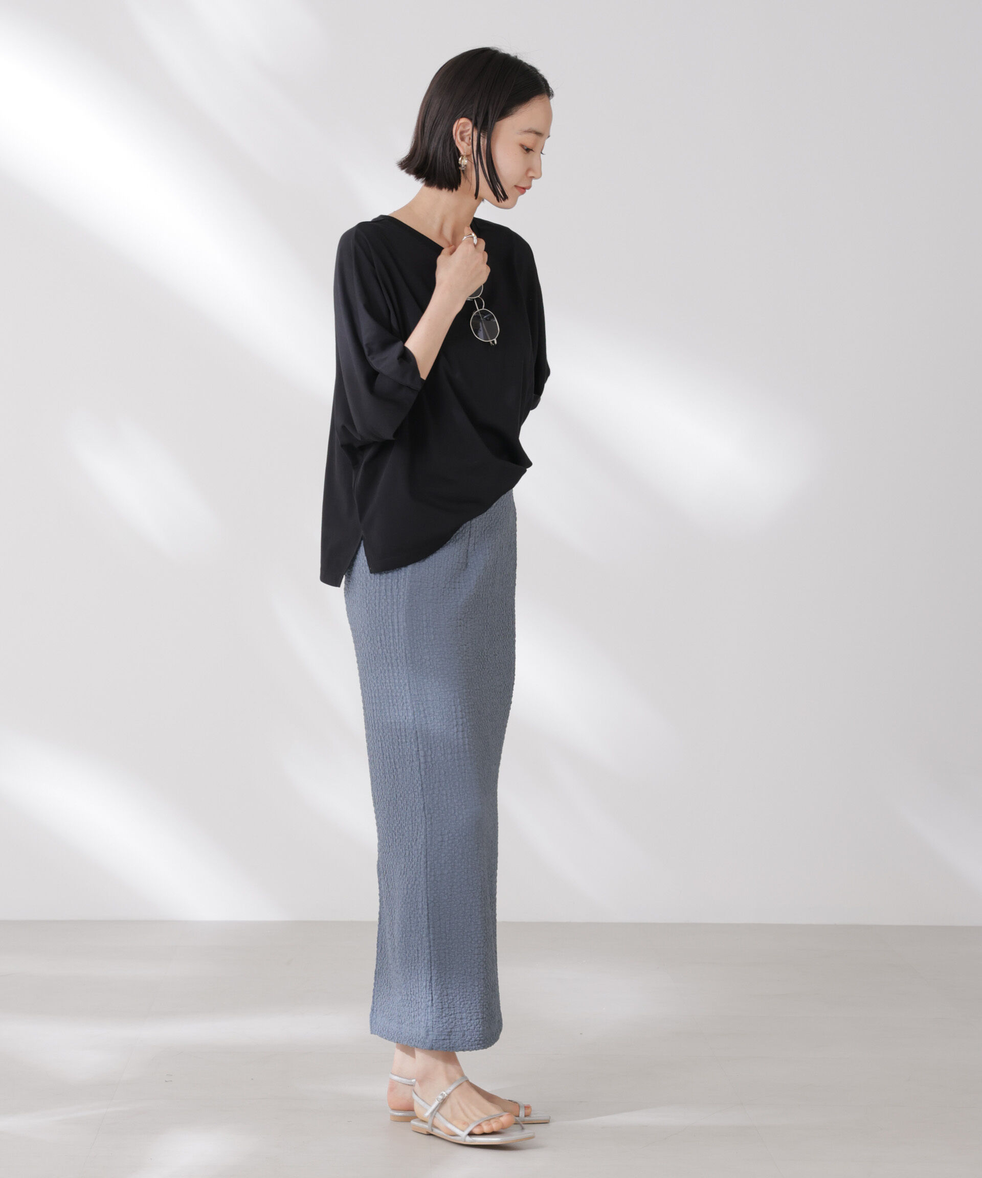 nano･universe「吸水速乾抗菌防臭ドルマンワイドトップス」|Tシャツ・カットソー|