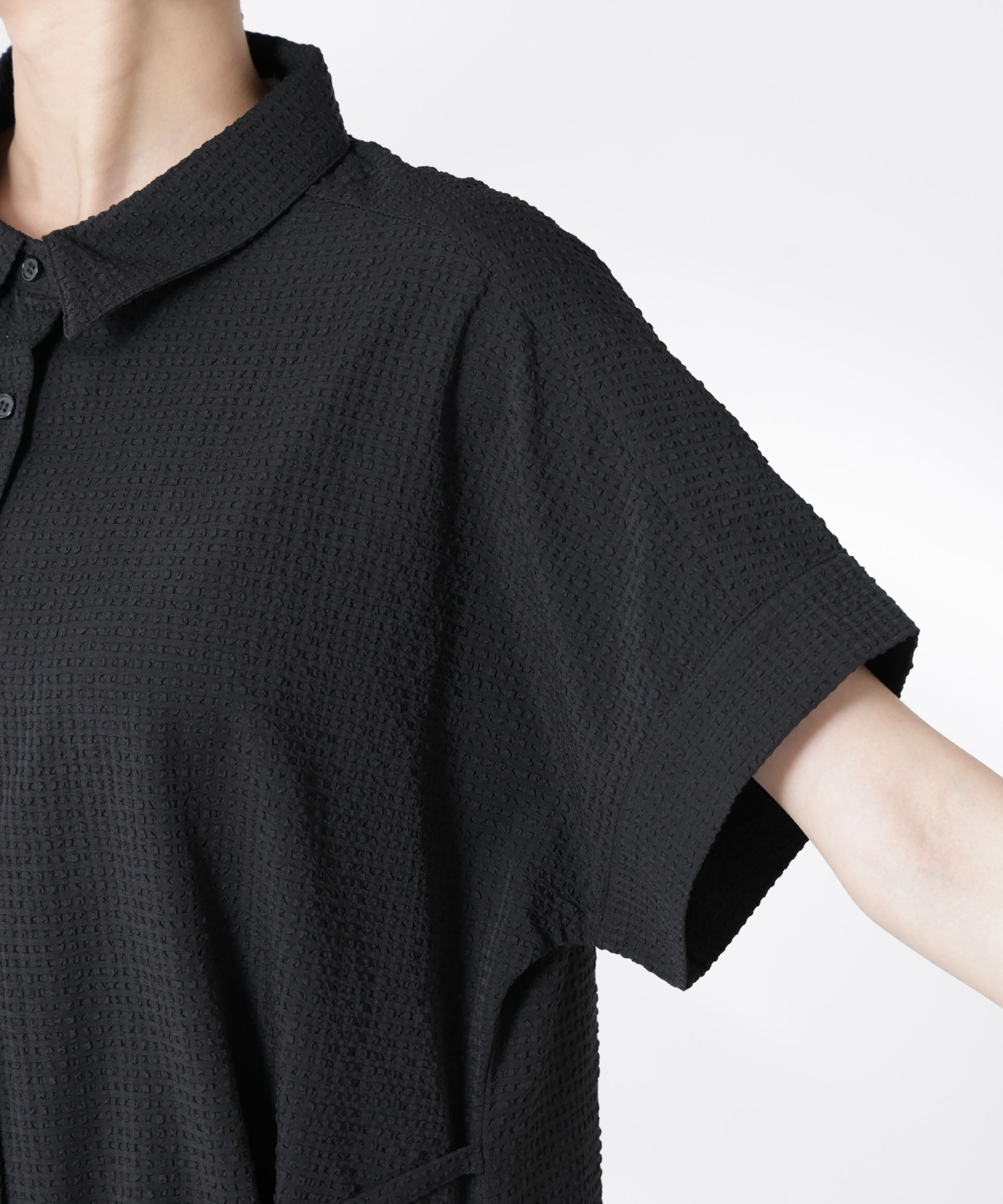 nano･universe「サッカードルマンスリーブシャツワンピース」|ワンピース|