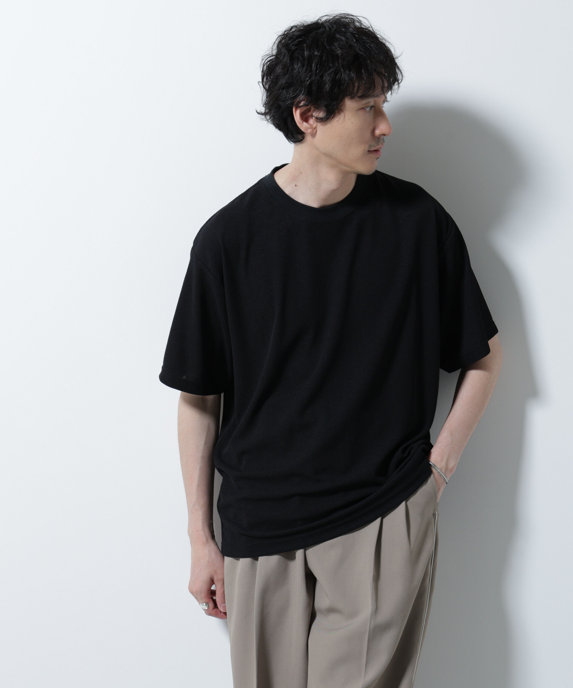 nano･universe「メランジサーフニットＴシャツ半袖」|ニット・セーター|