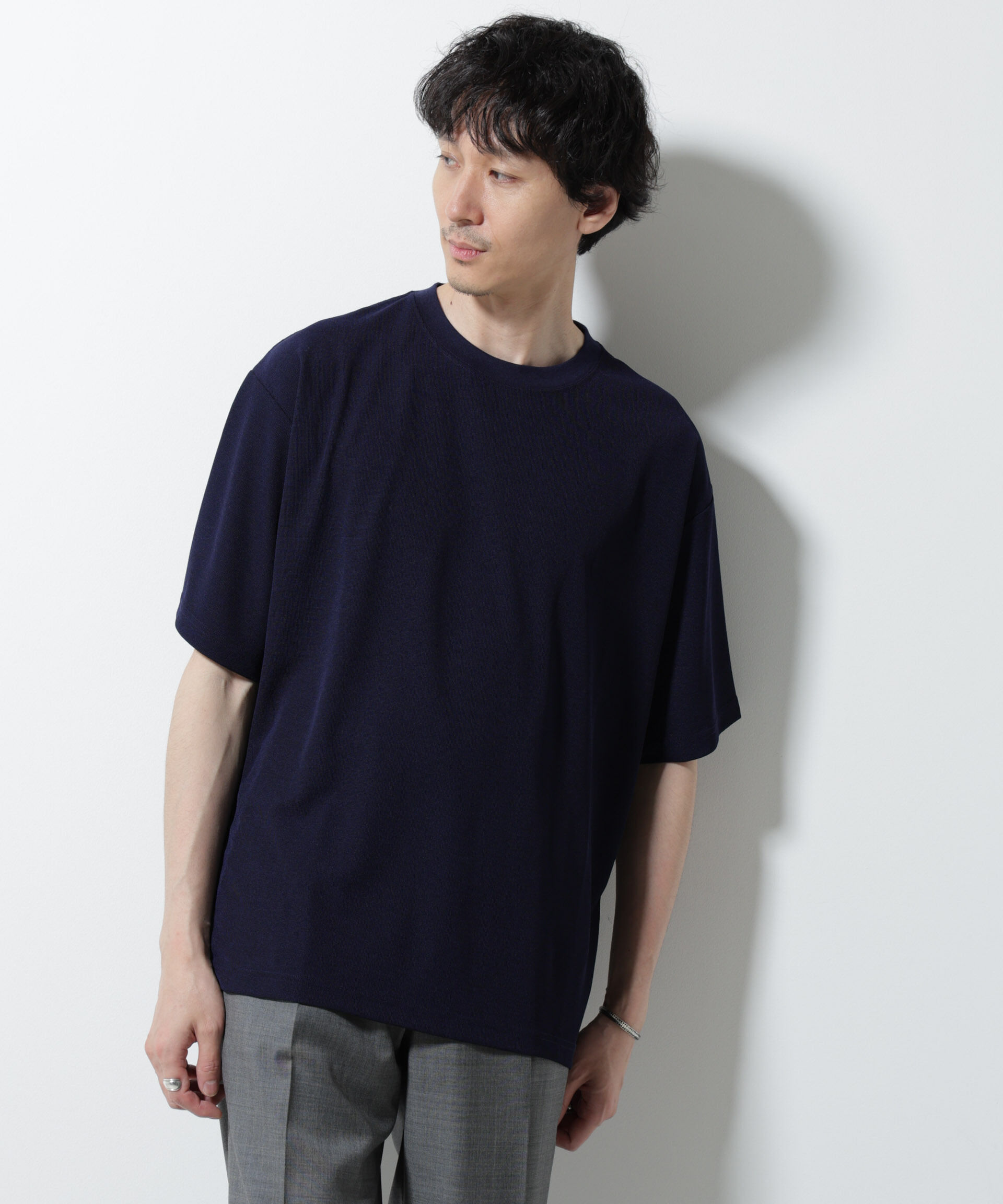 nano･universe「メランジサーフニットＴシャツ半袖」|ニット・セーター|
