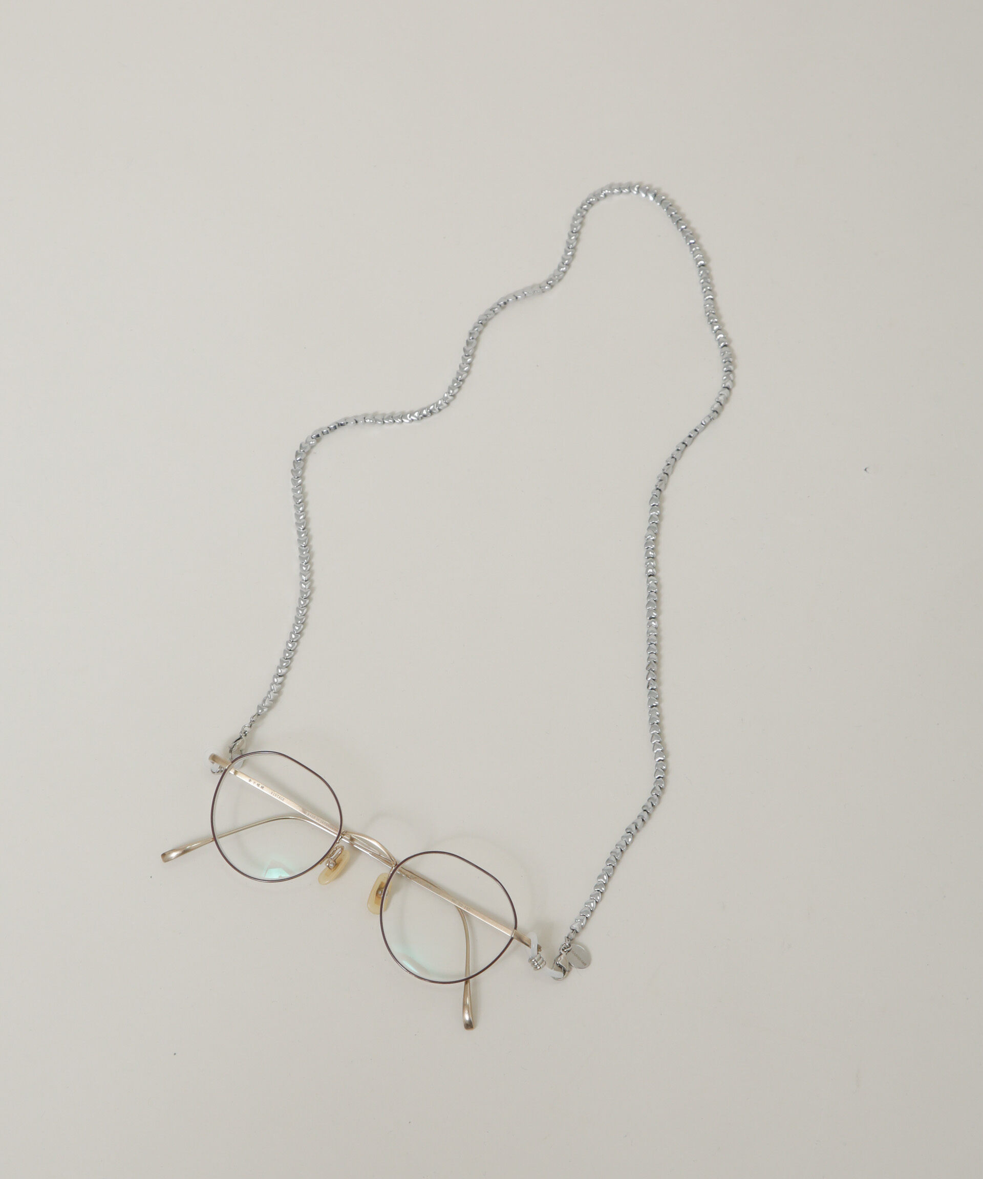 nano･universe「HASHIBAMI/ハート型4mm シルバー グラスチェーン」|その他|