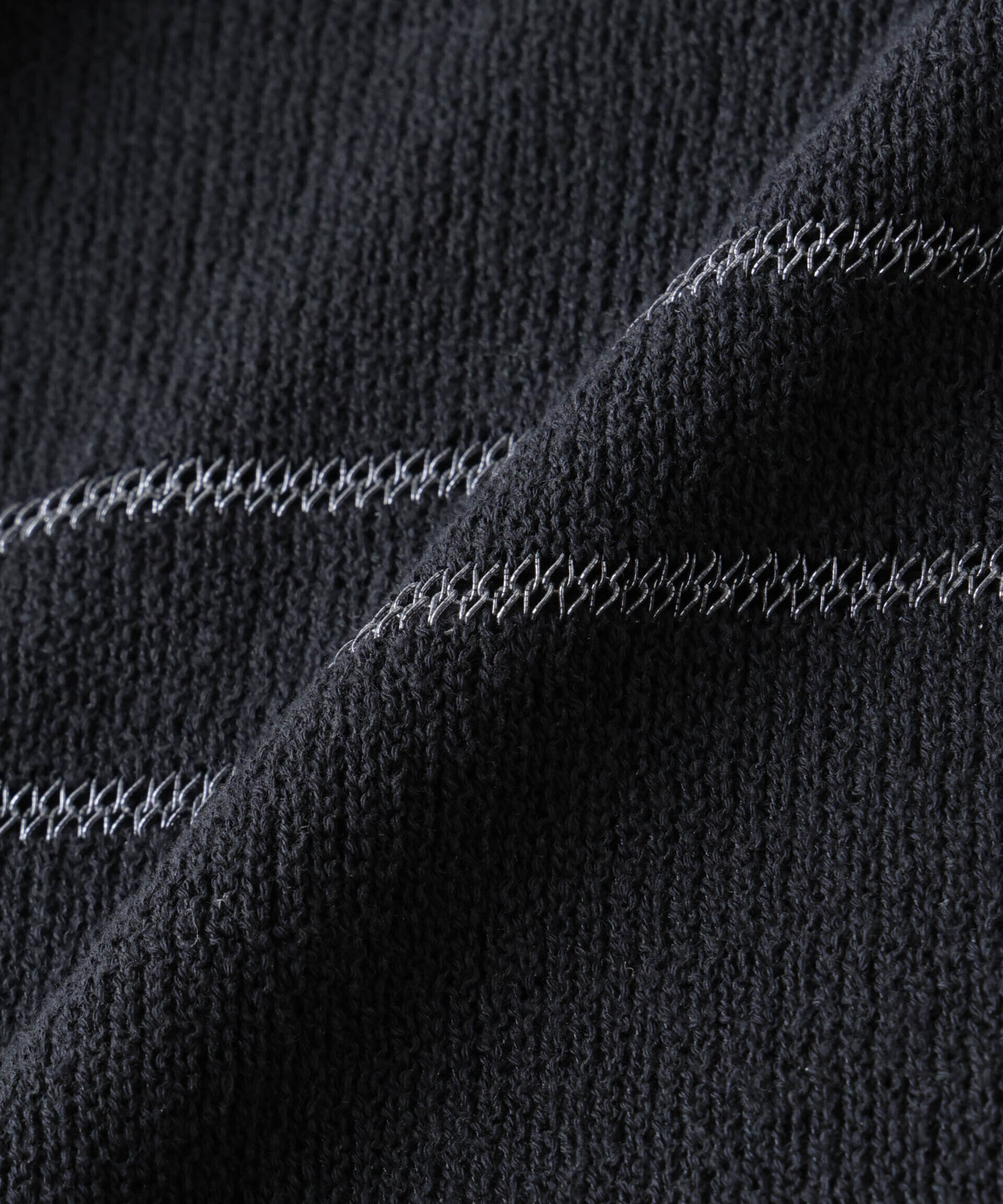 nano･universe「ブークレーラメボーダー ニットTシャツ」|ニット・セーター|