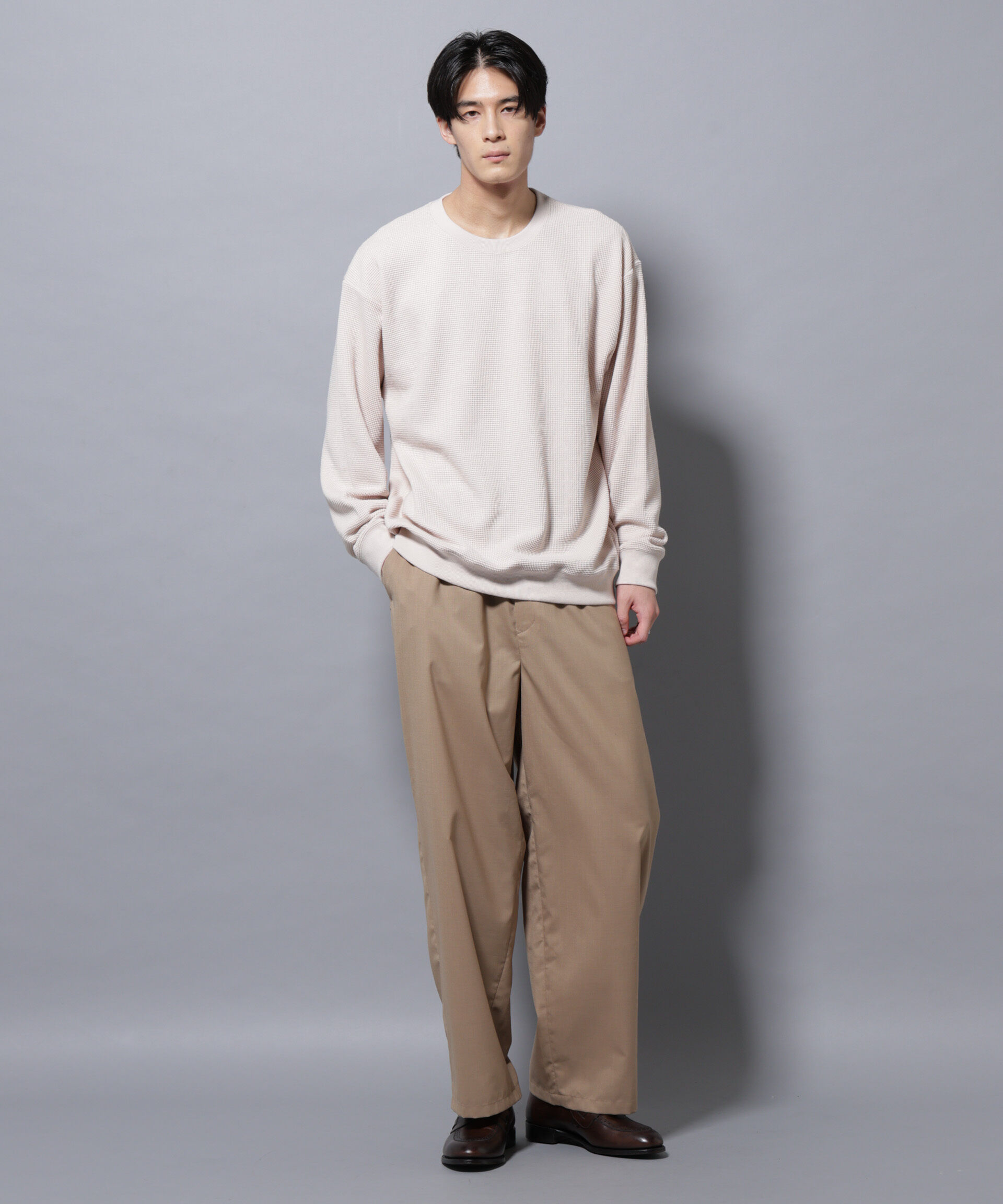 nano･universe「テックワッフルクルーネックＴシャツ」|Tシャツ・カットソー|