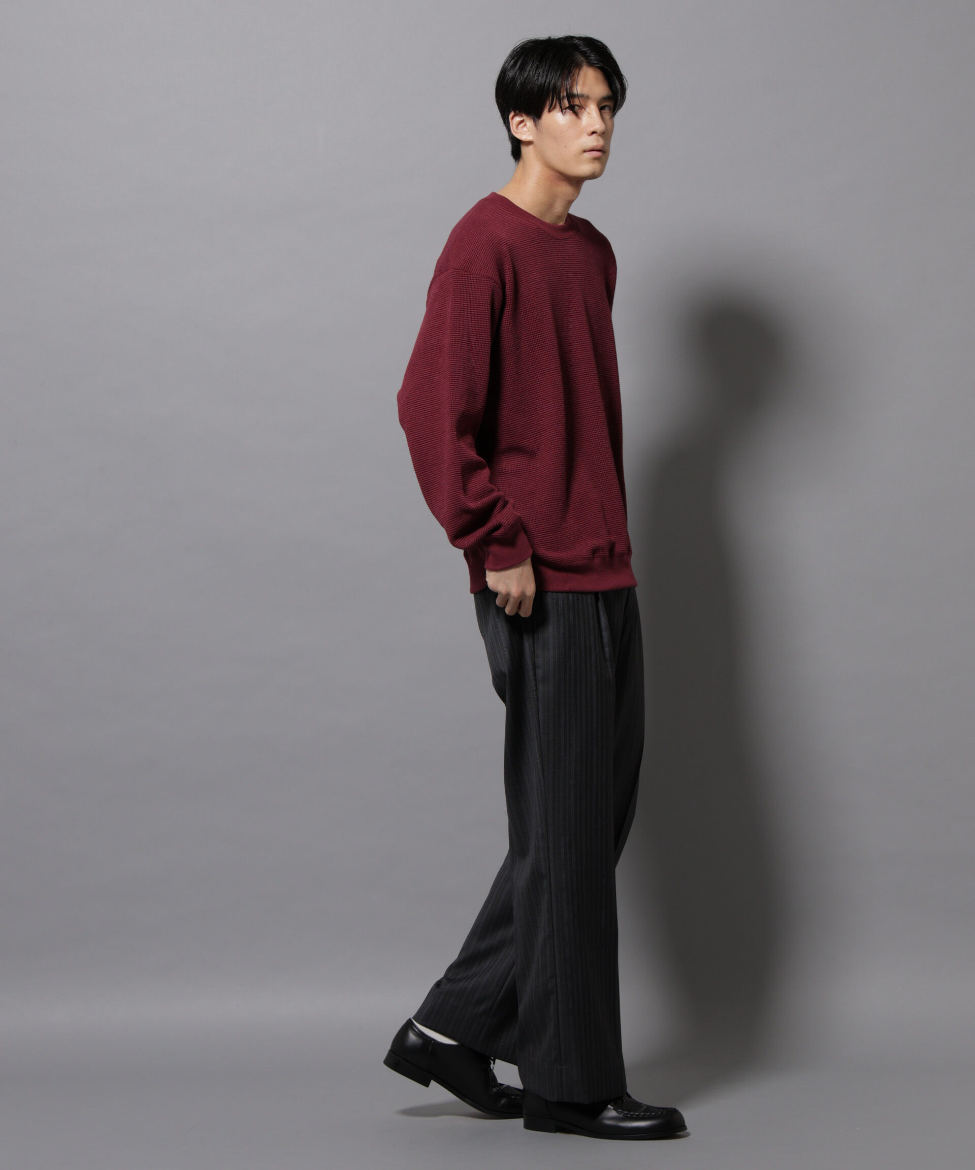 nano･universe「テックワッフルクルーネックＴシャツ」|Tシャツ・カットソー|