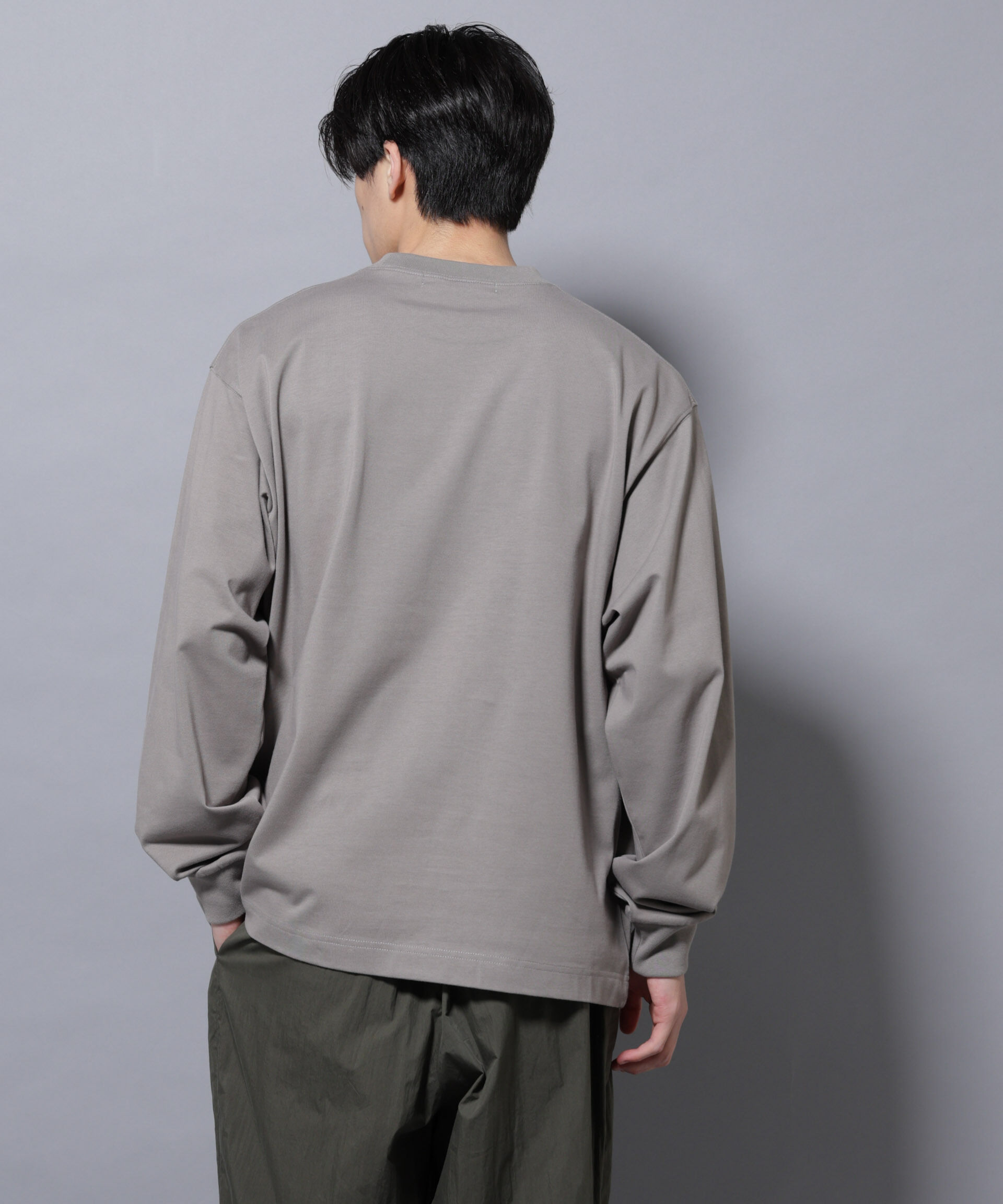 nano･universe「ビックシルエットワンポイントTシャツ 長袖」|Tシャツ・カットソー|