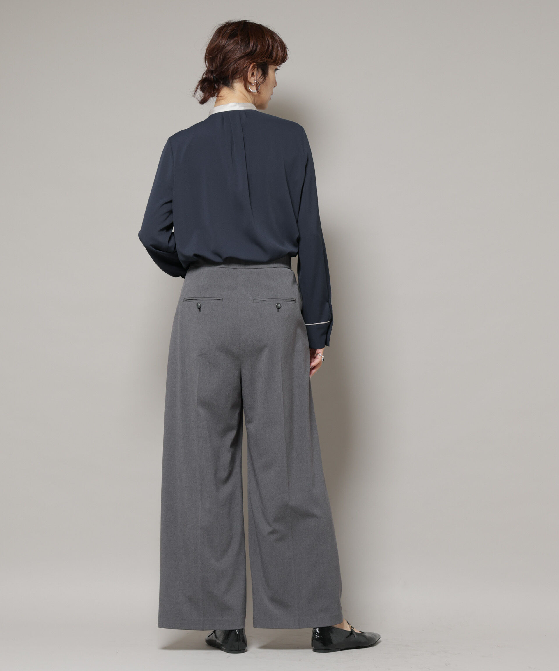 nano･universe「ドライウェザーストレッチ2タックワイドパンツ(セットアップ可)」|チノ|