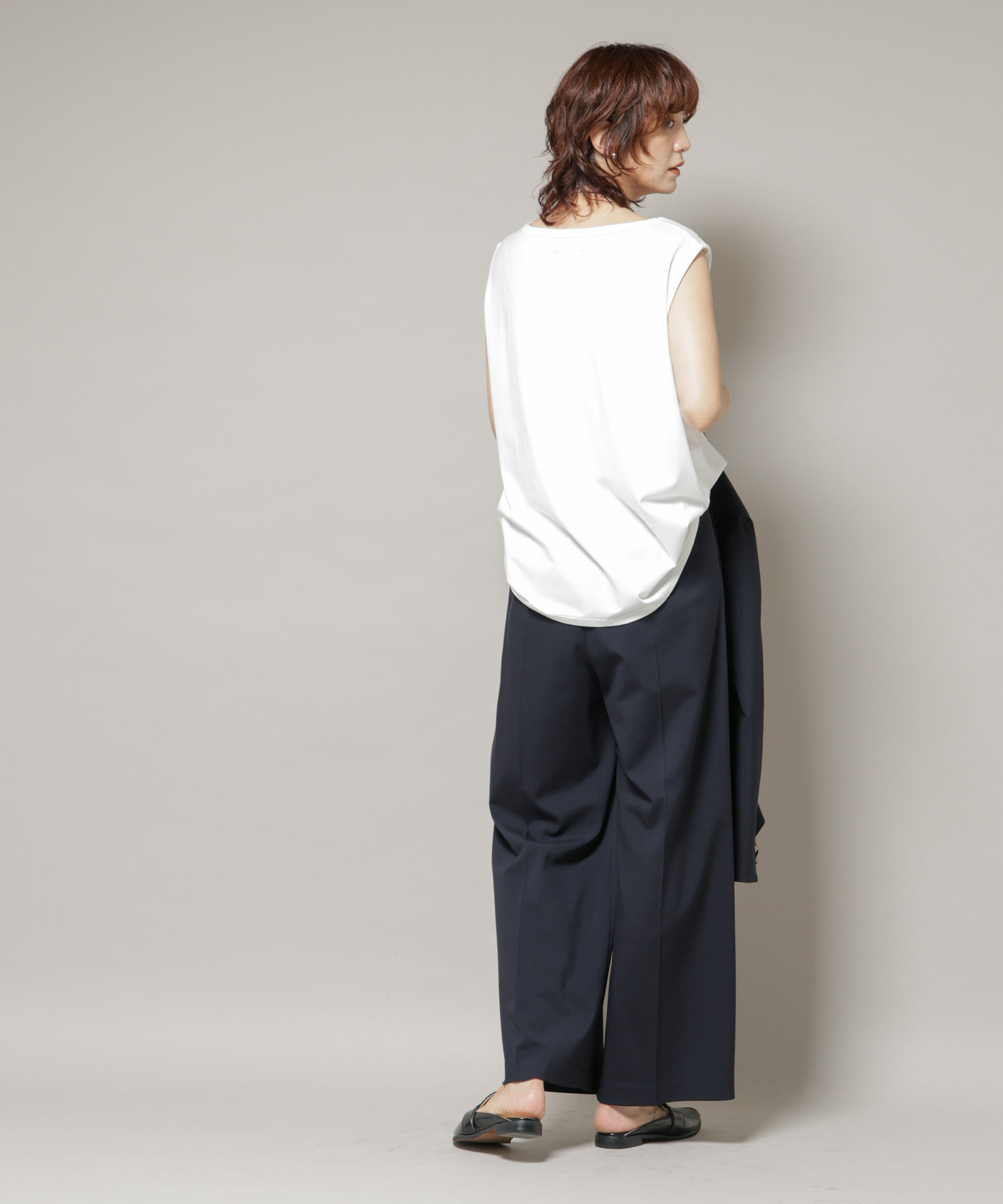 nano･universe「ドライウェザーストレッチ2タックワイドパンツ(セットアップ可)」|チノ|