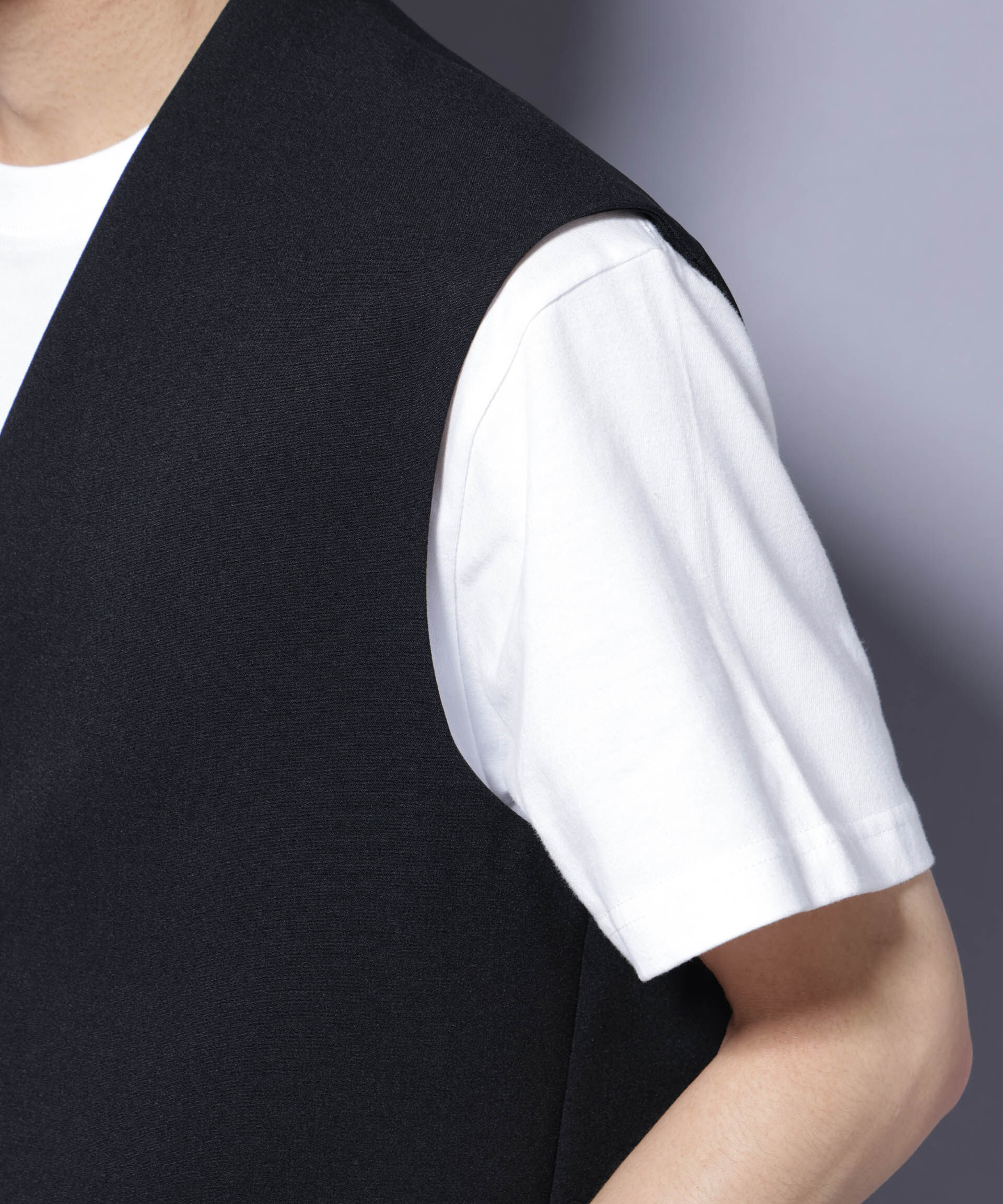 nano･universe「Reflax(R) ダブルクロスウェザーベスト(セットアップ可)」|ダウンベスト・ベスト|