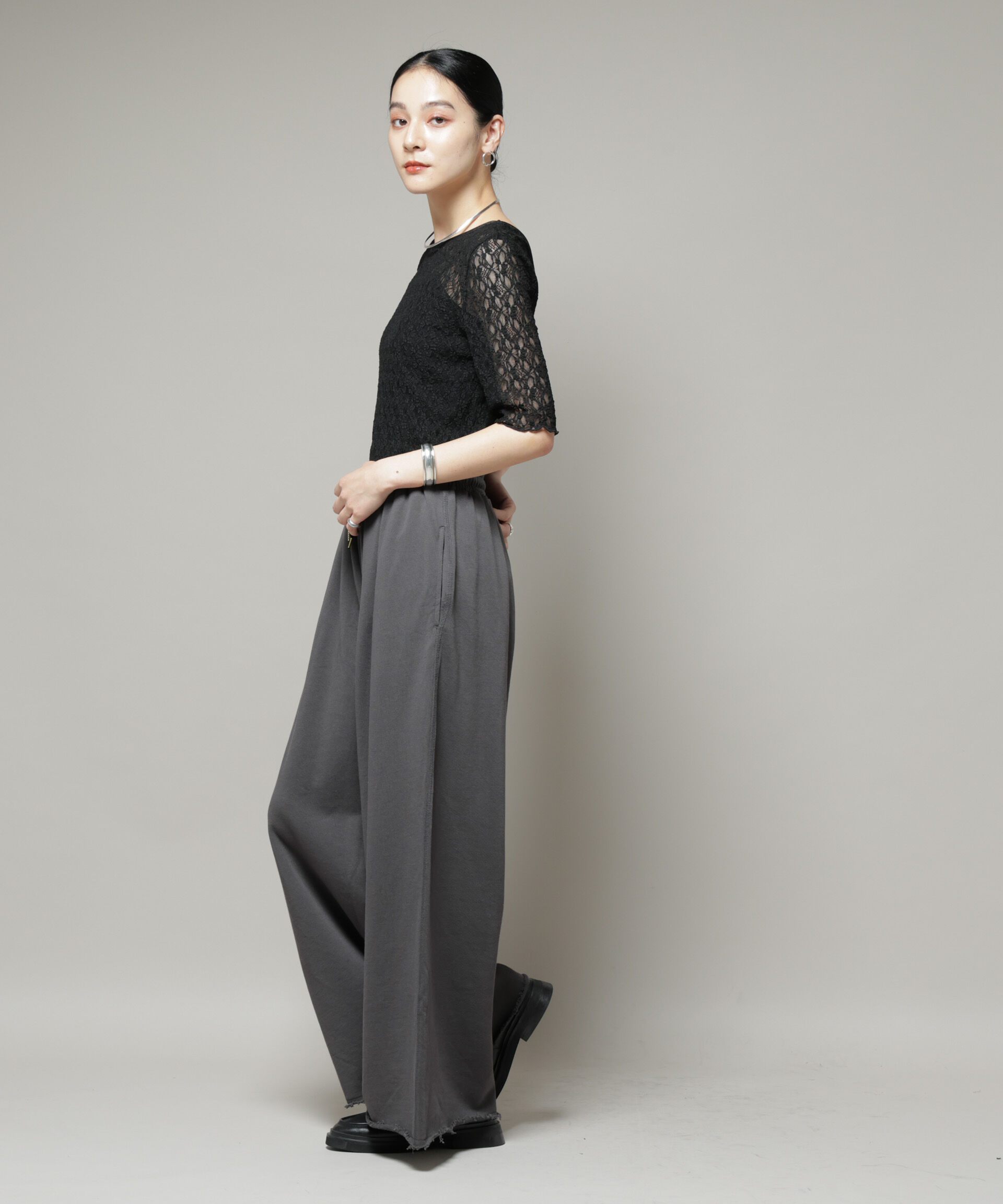 nano･universe「ボリュームワイドスウェットパンツ」|チノ|